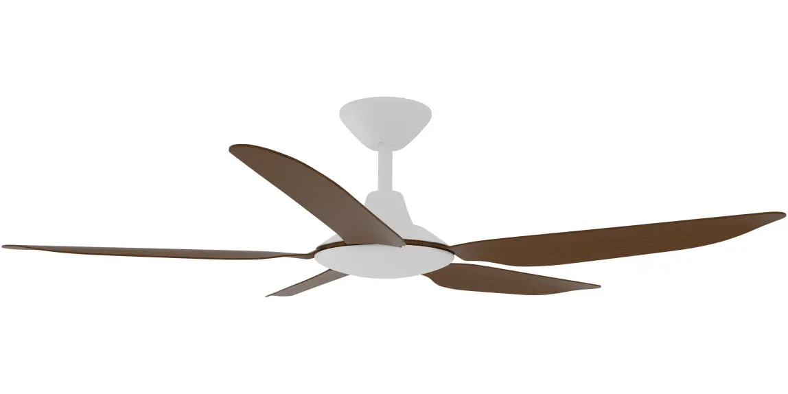 [STI-548-WH] Calibo Storm 48" (1220mm) 5 Blade Indoor/Outdoor DC Ceiling Fan and Remote | Koa (White)