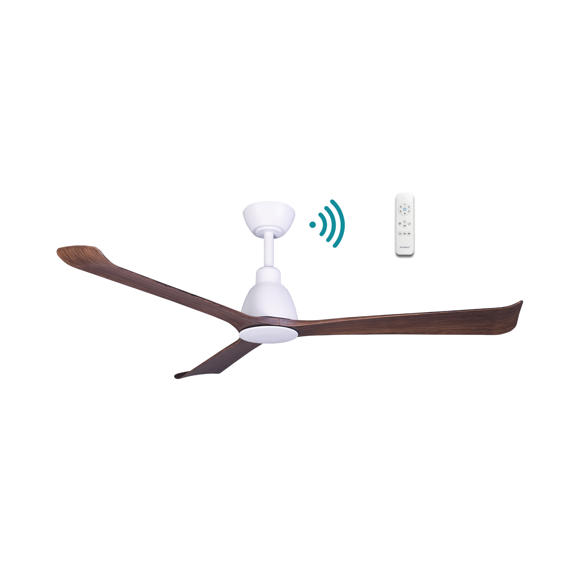POLO 52" DC SMART CEILING FAN WITH WIFI REMOTE CONTROL | TIMBER (Nickel)
