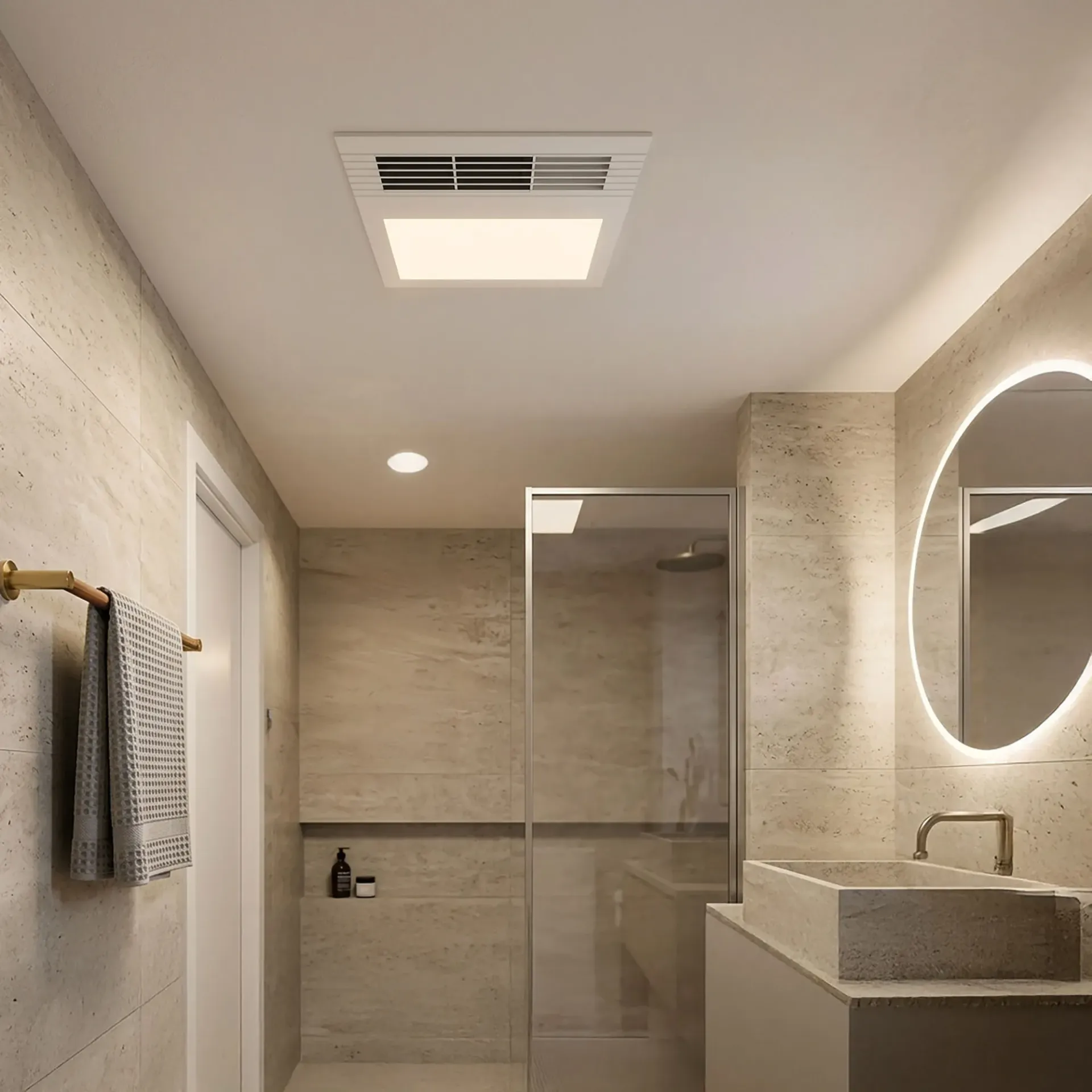 [5501024] Extract Prime Mini EC 4in1 Bathroom Heater, Light and Exhaust