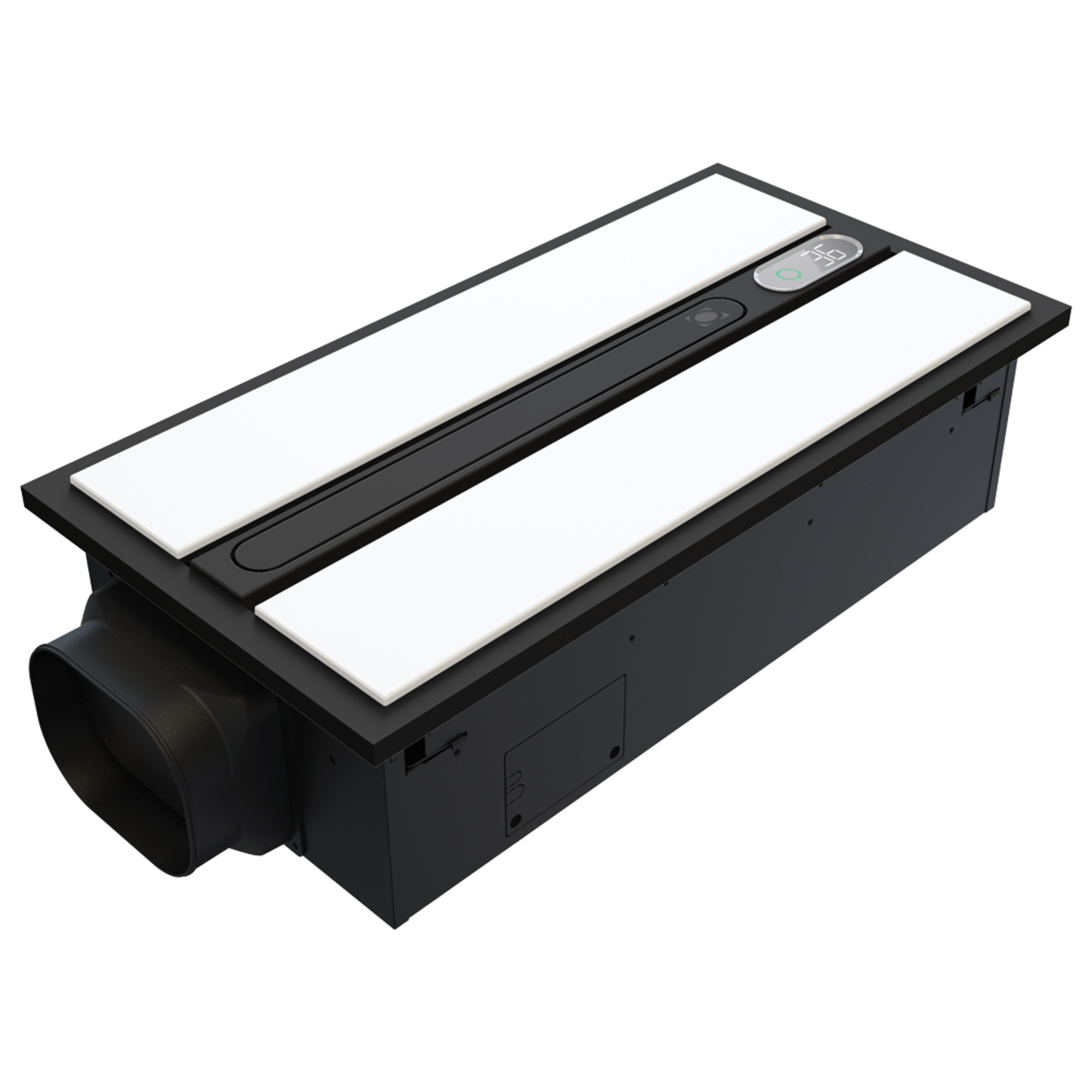 [56014] Domus Airsway Premium Slimline 6 in 1 Bathroom Heater with Exhaust Fan and LED Light (Black)