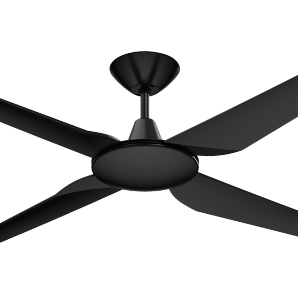 [60040] Domus Motion 52" Coastal Indoor/Outdoor Ceiling Fan with Remote (BLACK)