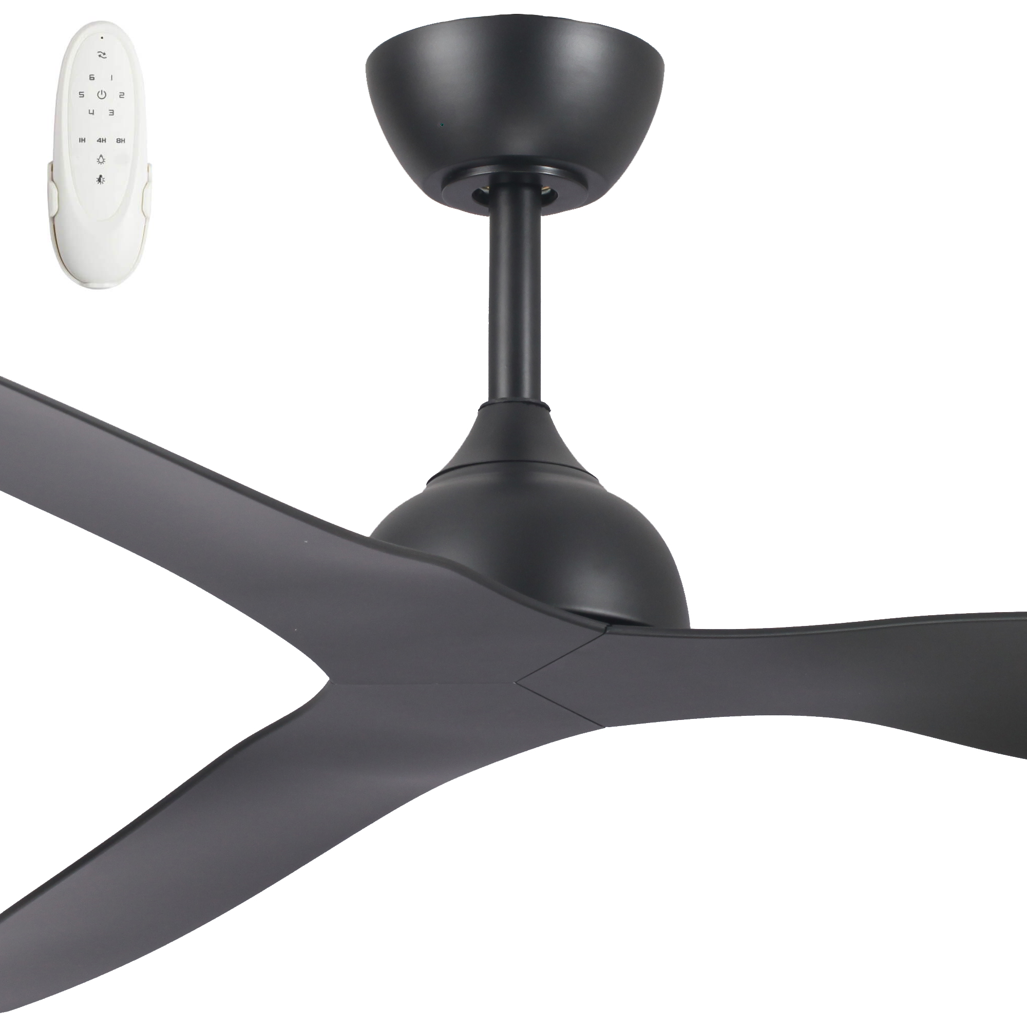 [CFFCTY3BL F4010/202A] Fanco Eco Style DC 52" Ceiling Fan With Remote (Black)