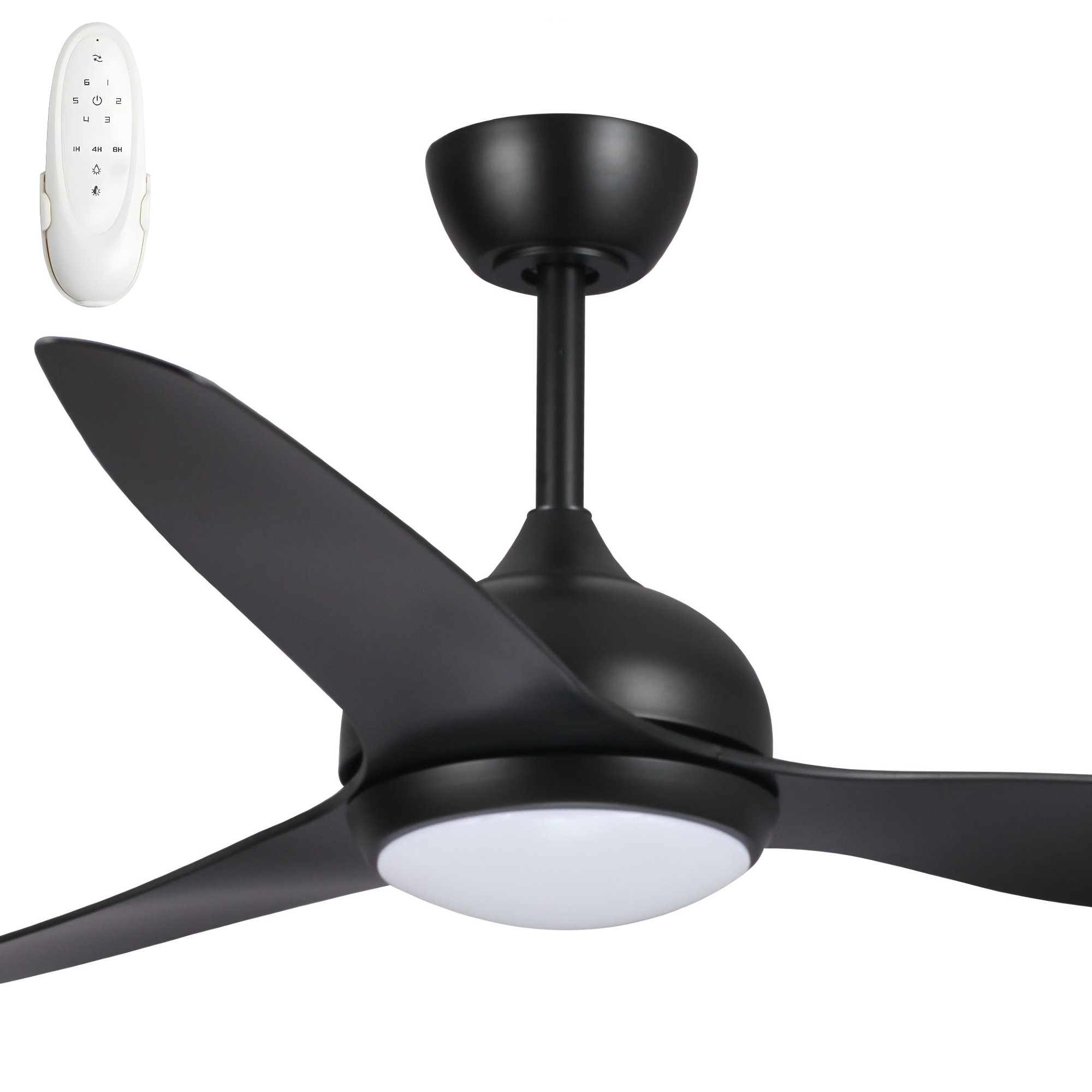 [CFFCTY5LBL F4021/202A] Fanco Eco Style 60" DC Indoor/Outdoor Ceiling Fan with 24W CCT LED Light and Remote (BLACK)