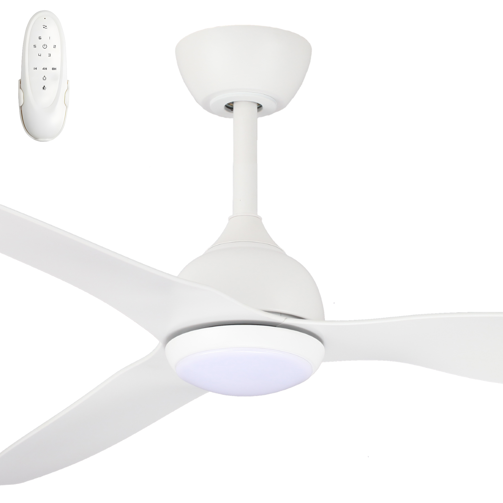 [CFFCTY3LWH F4011/101A] Fanco Eco Style DC 52" Ceiling Fan With Remote and CCT LED Light (white)