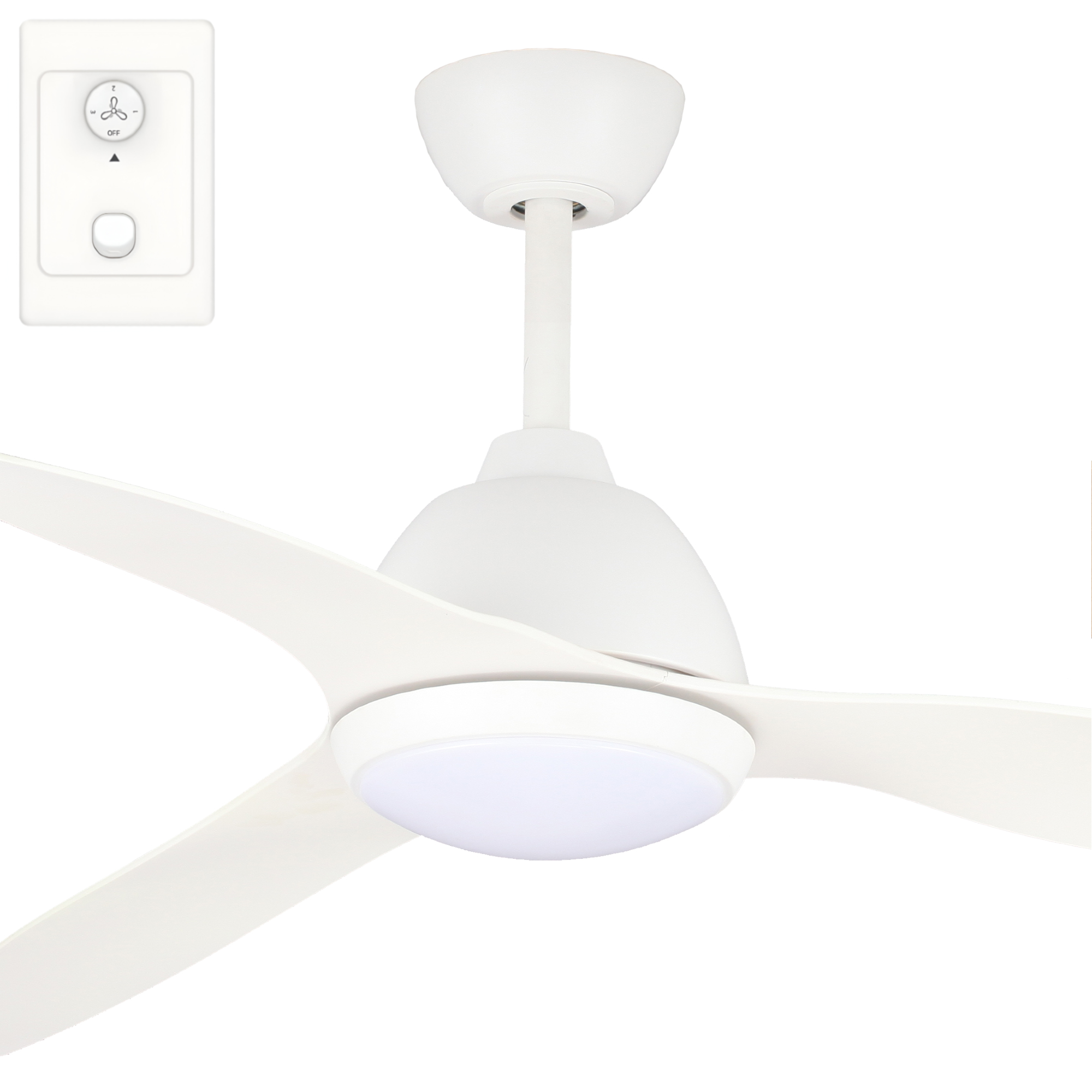 [285774] Fanco Breeze 48" AC Ceiling Fan with LED Light and Wall Control (white)