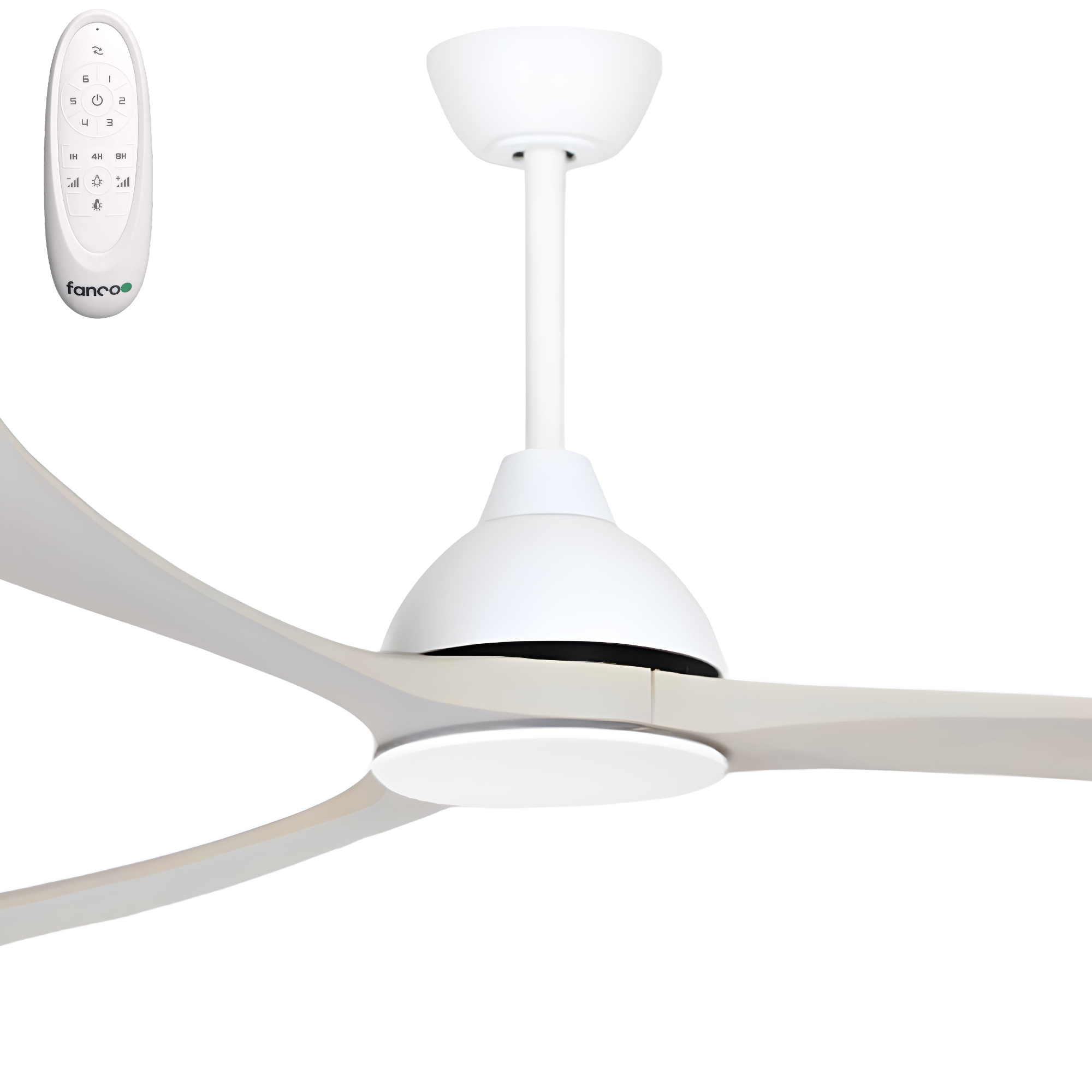 [W-CFFCSAWH-B6WH] Fanco Sanctuary Oversized 92" Commercial DC Ceiling Fan with Remote for Large Indoor/Outdoor Areas (white)