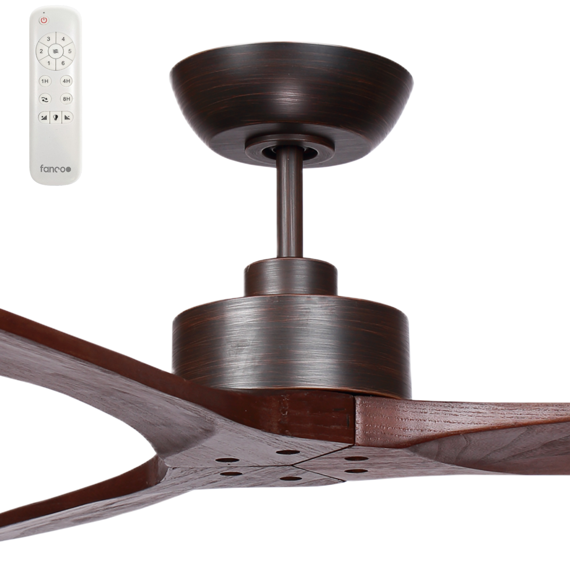 [F0500/717C] Fanco Wynd 54" DC Ceiling Fan with Remote (Oil Rubbed Bronze with Walnut)