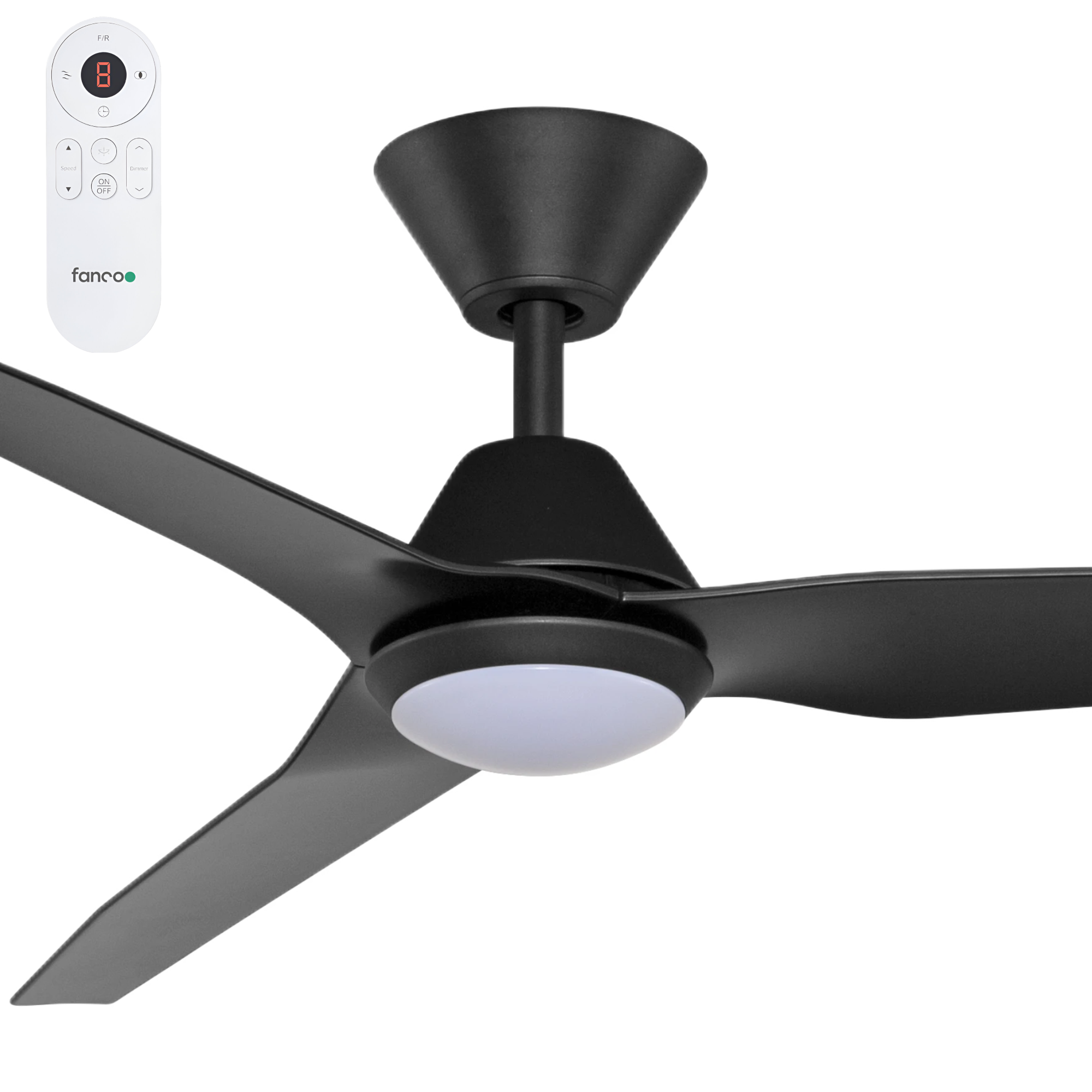 [CFFCINID4LBLSMR F8031/202A] Fanco Smart Infinity-iD 54" (1370mm) DC Ceiling Fan With 18W Dimmable CCT LED Light & Remote