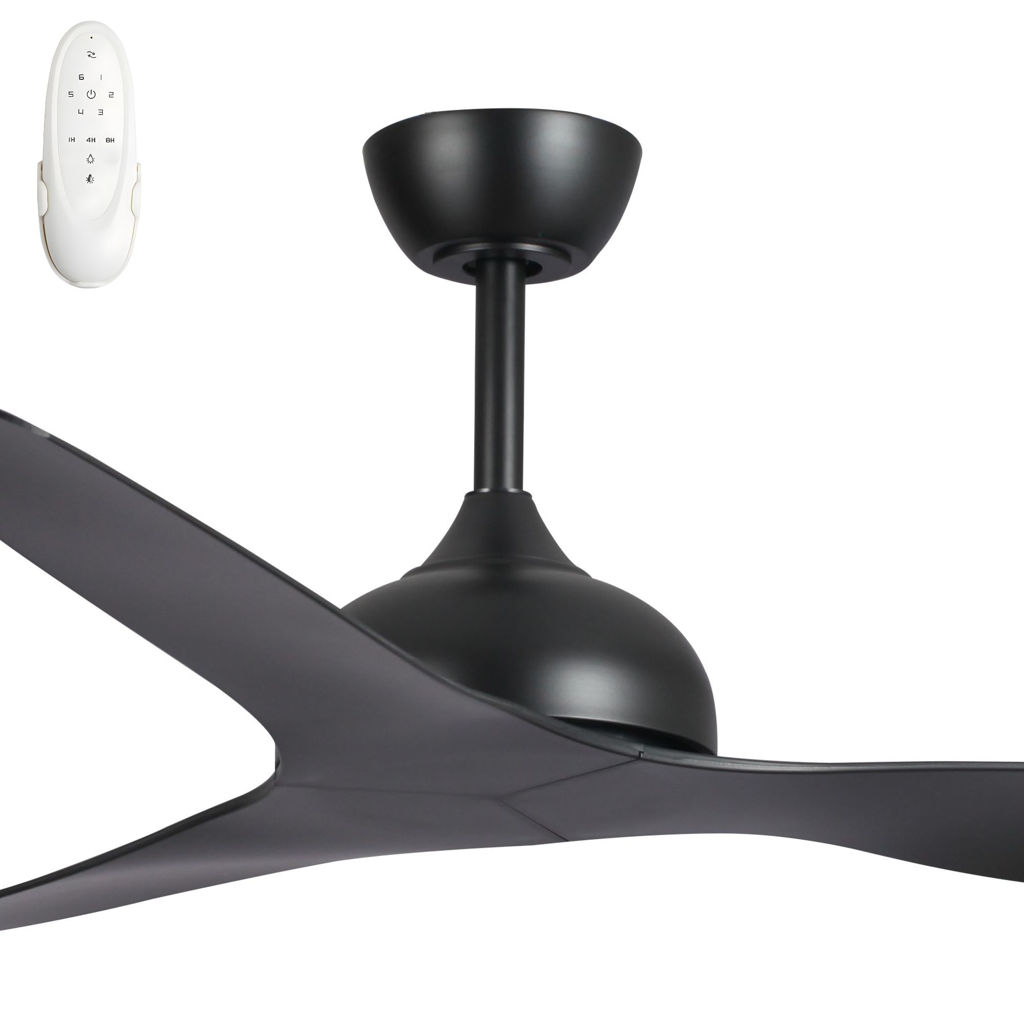 [CFFCTY5BL F4020/202A] Fanco Eco Style 60" DC Indoor/Outdoor Ceiling Fan with Remote (BLACK)