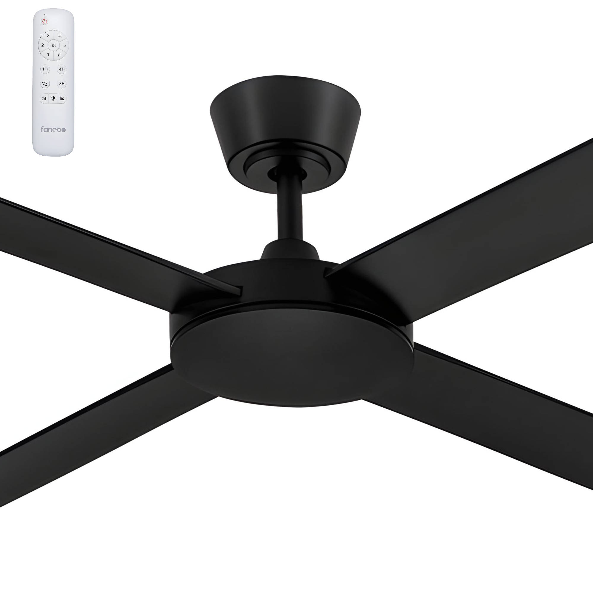 [CFFCES54BL F1140/202C] Fanco Eco Silent Pro 56" DC Ceiling Fan with Remote (BLACK)