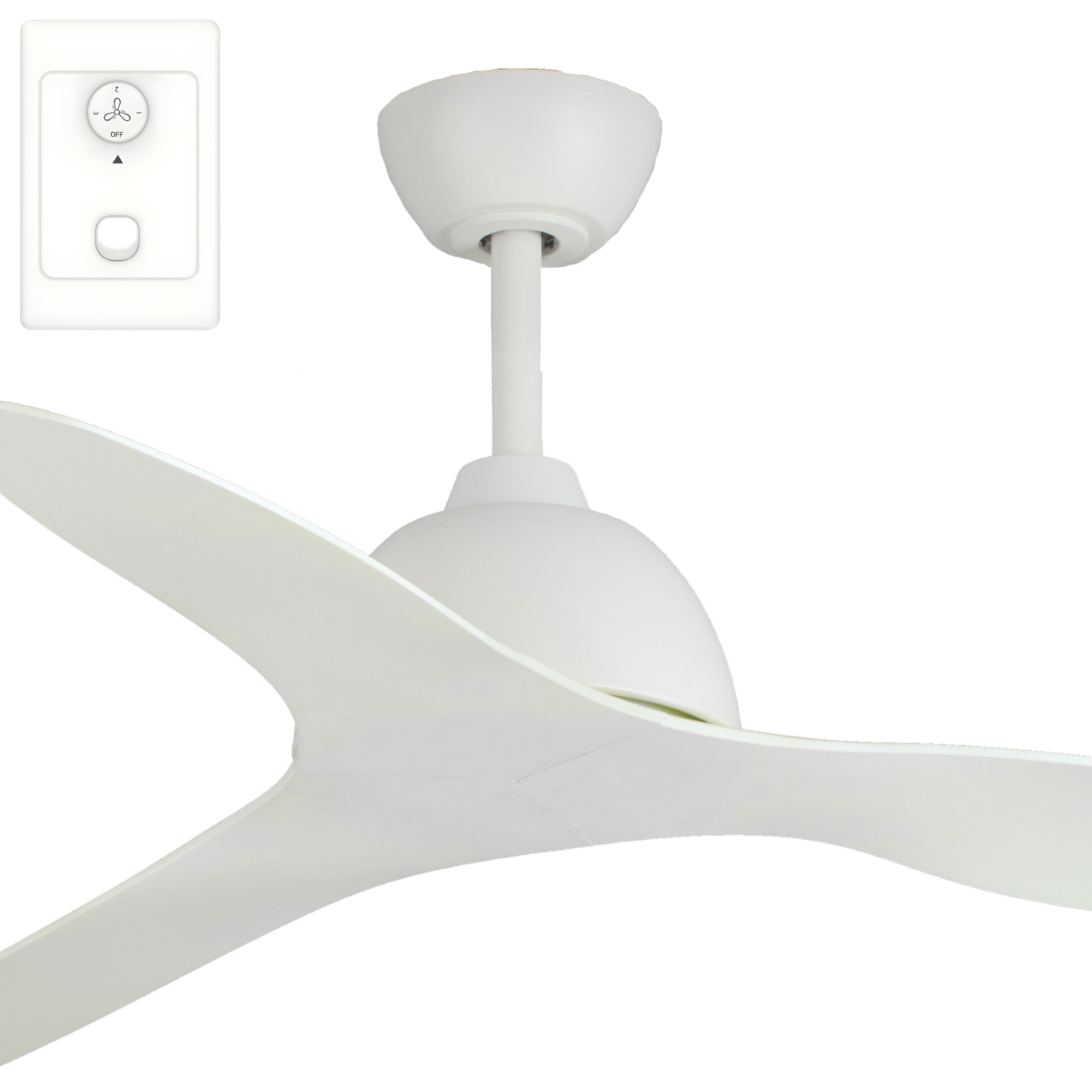 [CFFCBR22ACWH F0110/101B] Fanco Breeze 48" AC Ceiling Fan with Wall Control