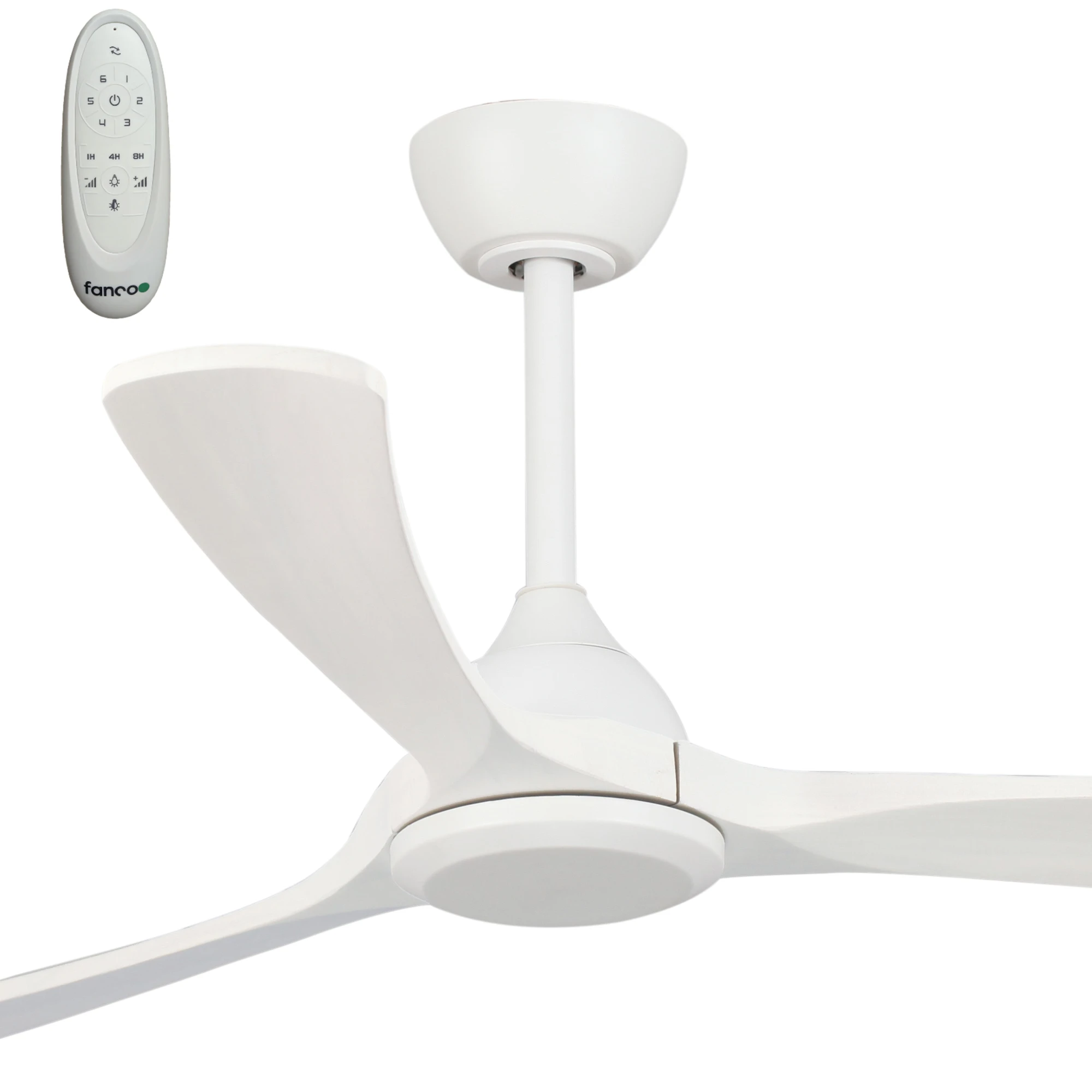 [CFFCSA2WH F6000/120A] Fanco Sanctuary DC 52" Solid Timber Blade Indoor/Outdoor Ceiling Fan With Remote