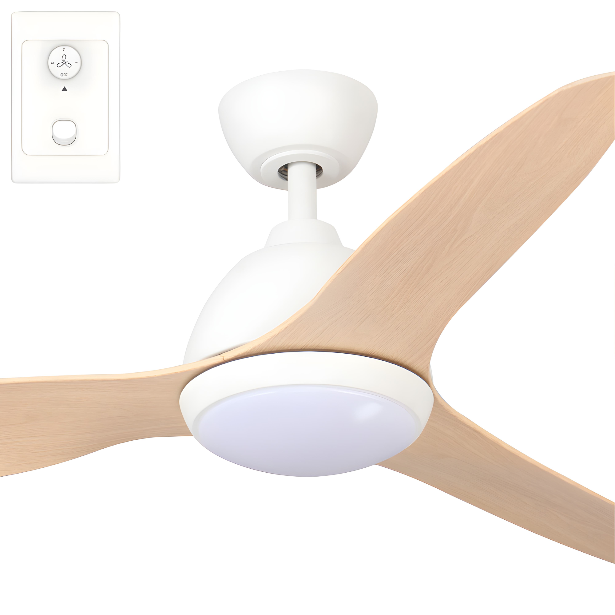 [CFFCBR23ACLWHN F0101/121B] Fanco Breeze 52" AC Ceiling Fan with CCT LED Light and Wall Control