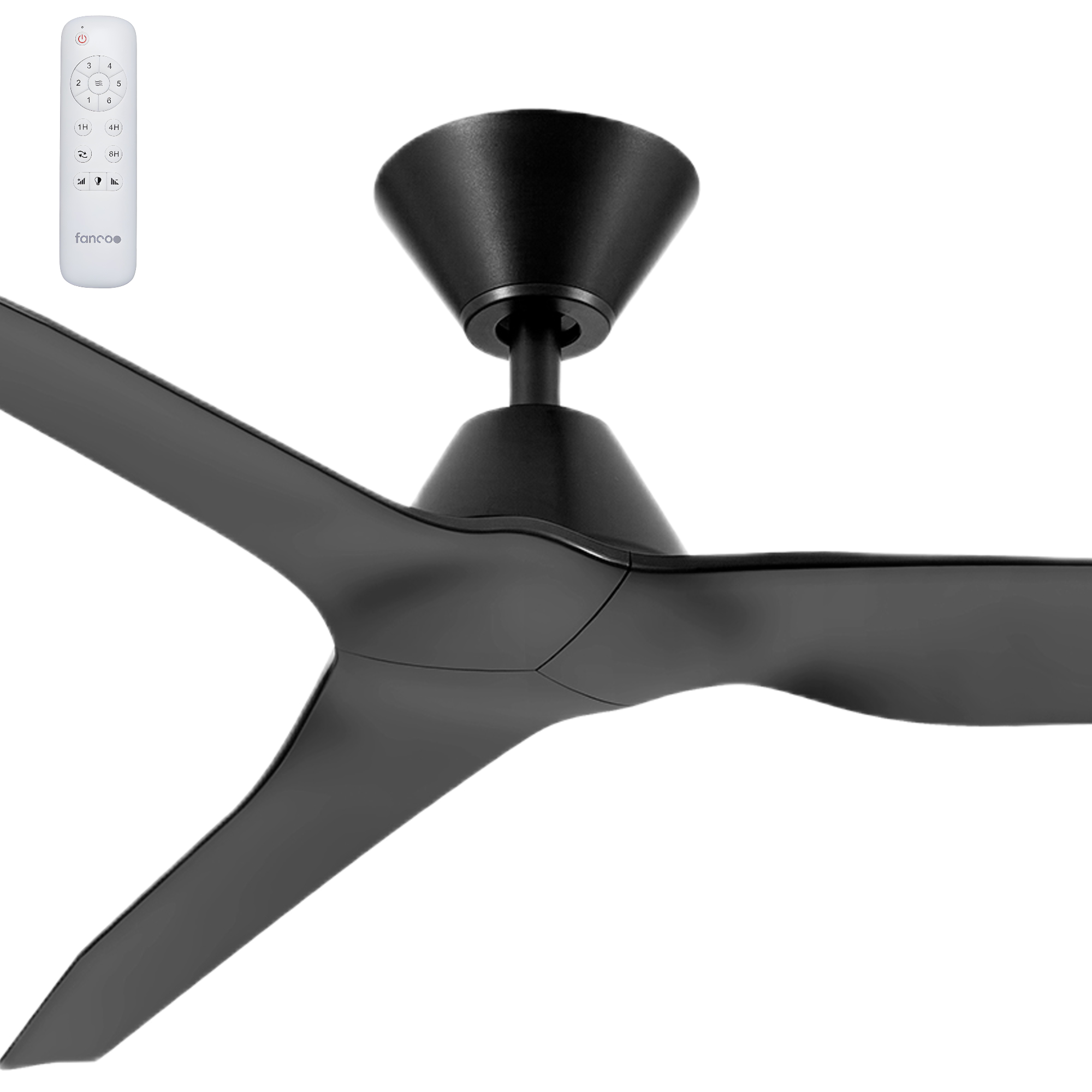 [CFFCINID34BL F8030/202C] Fanco Infinity-iD V3 54" DC Ceiling Fan with Remote (BLACK)