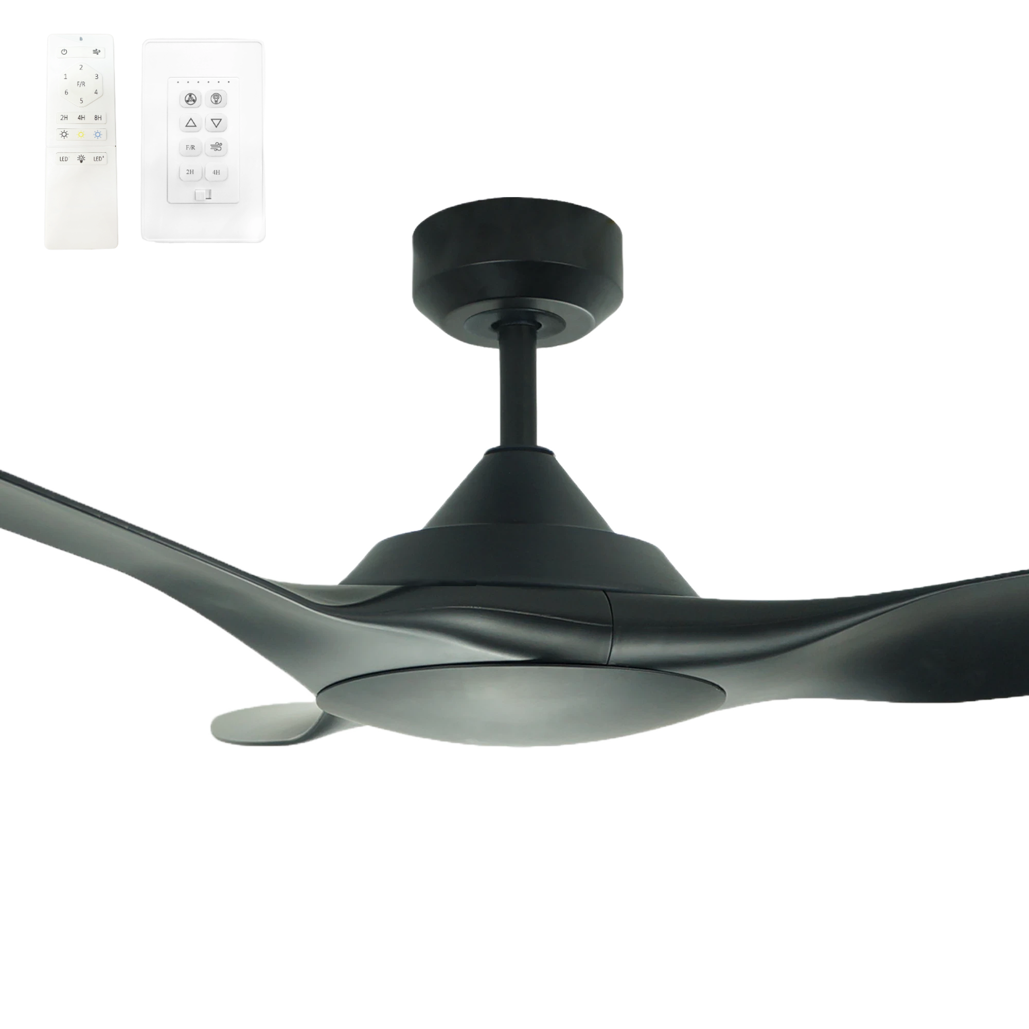 [5507241] Vencha Raven RWS 46" DC Smart Ceiling Fan (BLACK)