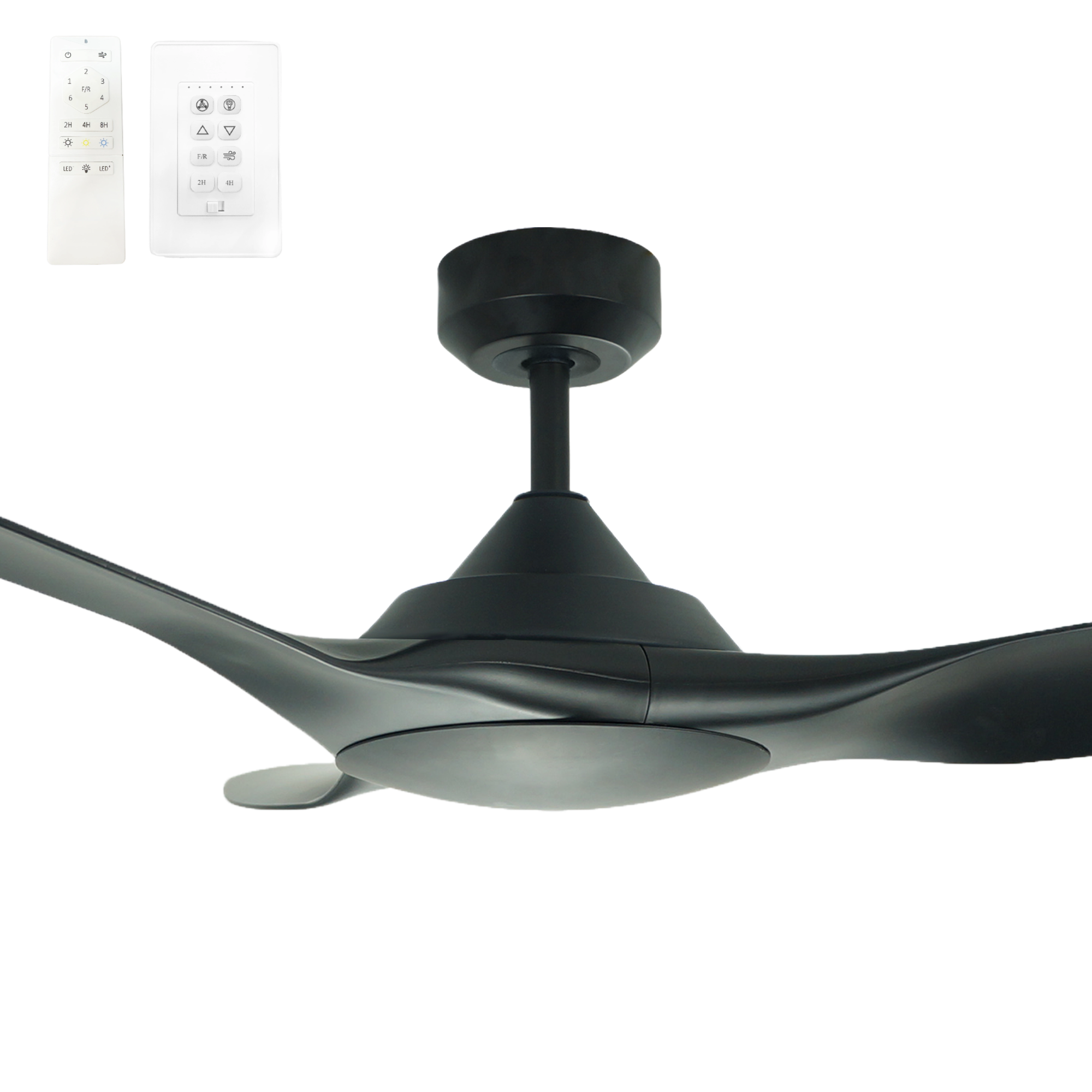 [5507251] Vencha Raven RWS 64" DC Smart Ceiling Fan (Black)