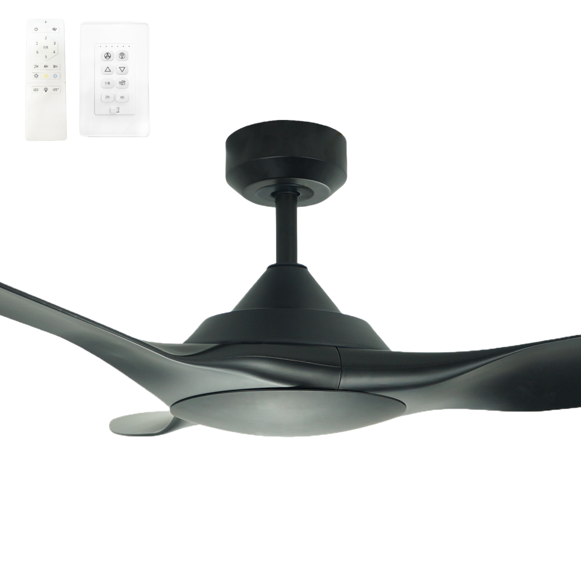 [5507246] Vencha Raven RWS 52" DC Smart Ceiling Fan (BLACK)