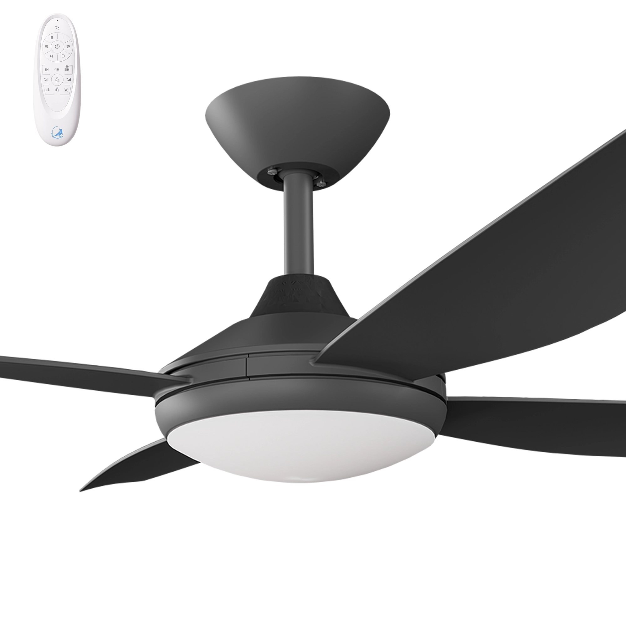 [VAN-448B-BK-L] Calibo Vanga 48" DC Smart Ceiling Fan with LED Light and Remote Control (BLACK)