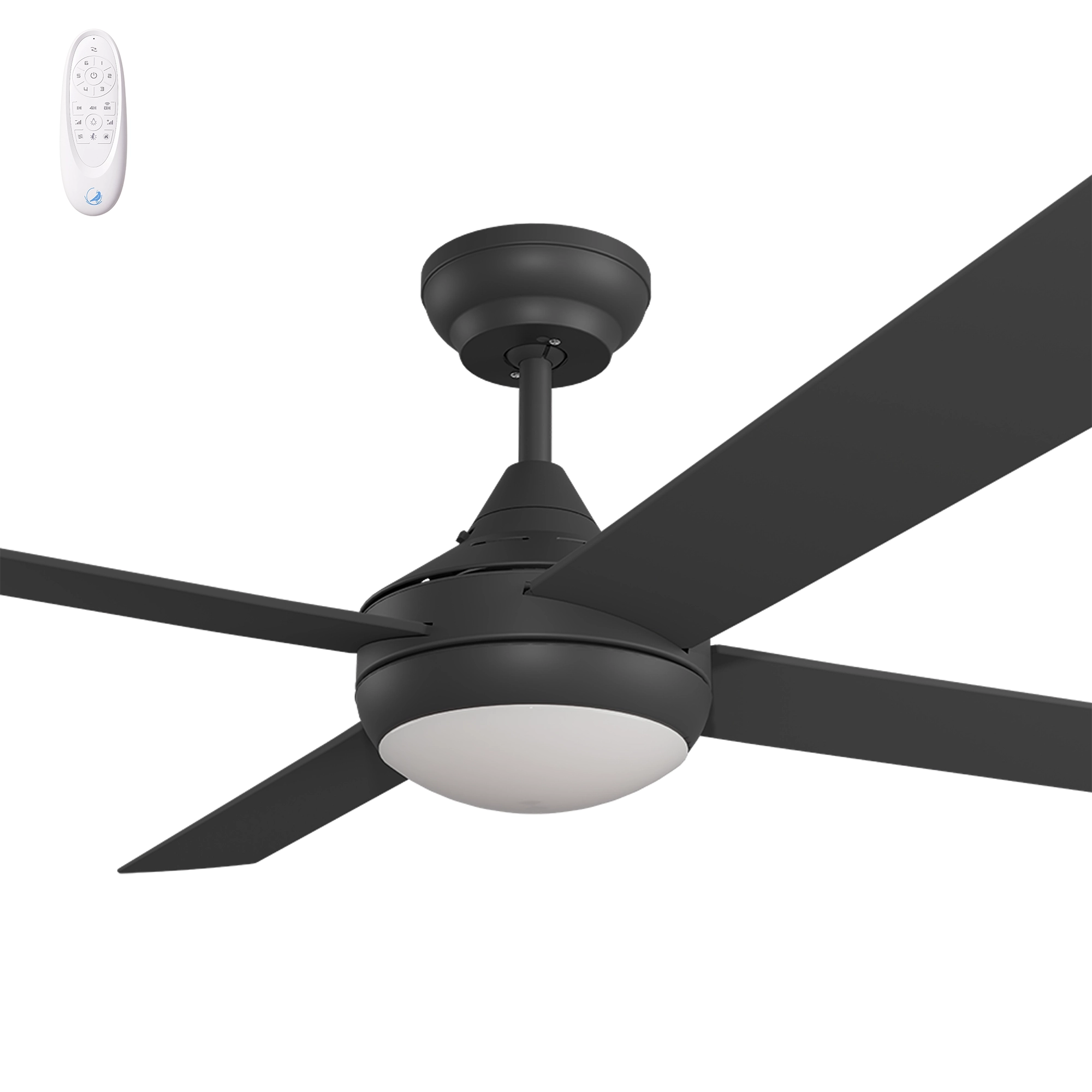 [KES-448-BK-LED] Calibo Kestrel 48" (1220mm) Indoor/Outdoor DC Ceiling Fan with 18W CCT LED Light & Remote (BLACK)