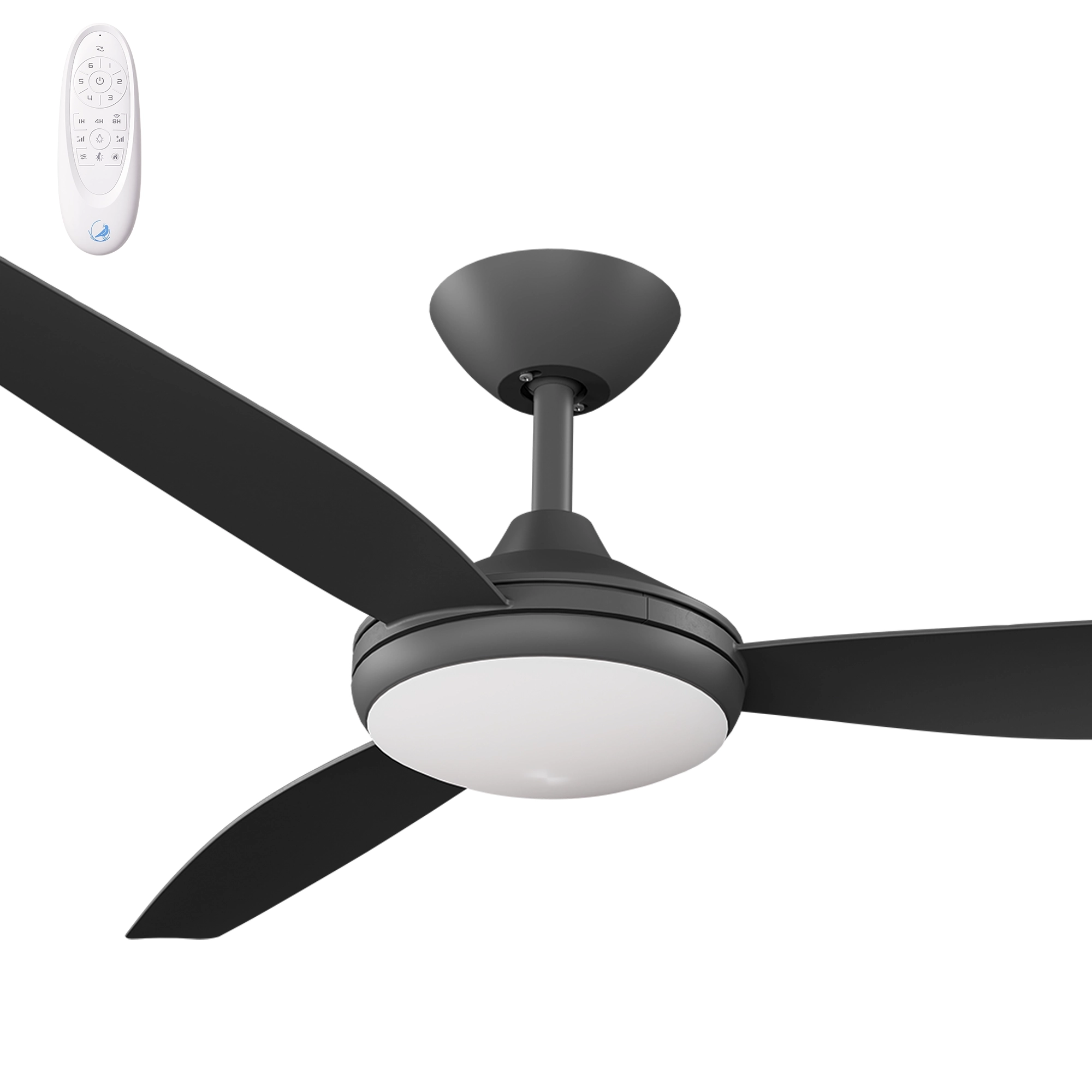 [CON-356B-BK-L] Calibo Condor 56" DC Smart Ceiling Fan with LED Light and Remote Control (Black)