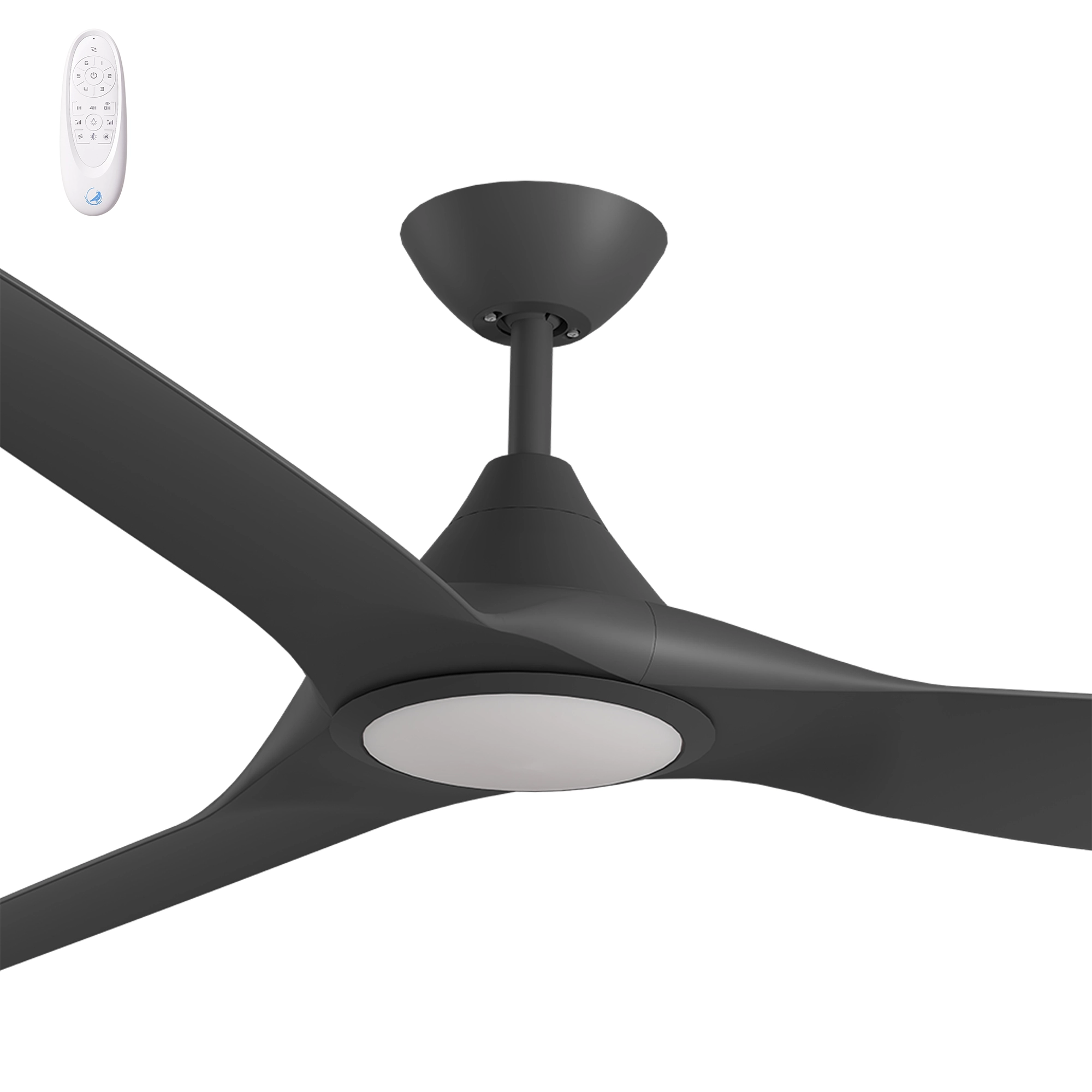[CFT-372B-BK-L] Calibo Smart CloudFan 72" (1830mm) ABS DC Ceiling Fan with 20W CCT LED Light and Remote (Black)