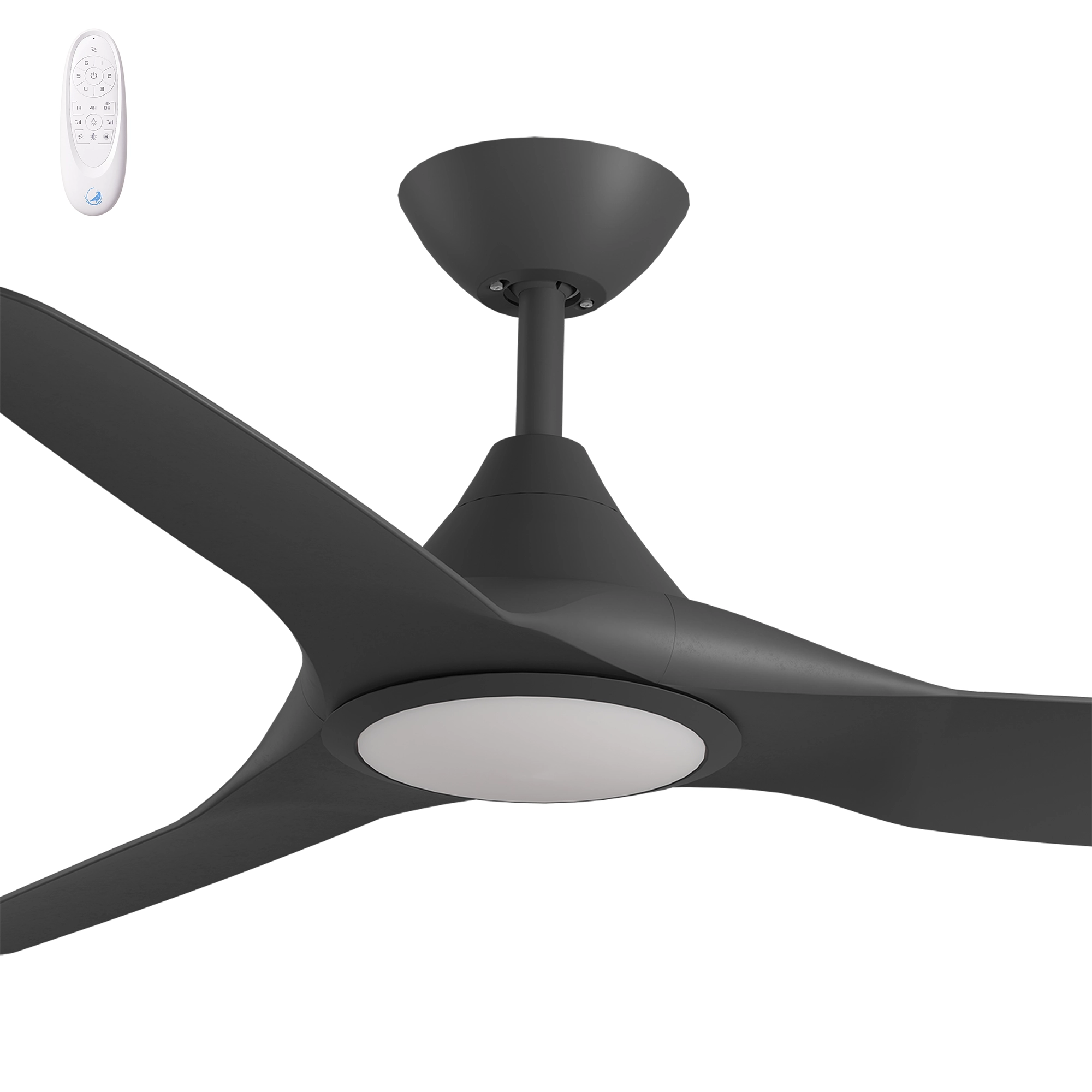 [CFT-348B-BK-L] Calibo Smart CloudFan 48" (1220mm) ABS DC Ceiling Fan with 20W CCT LED Light and Remote (BLACK)