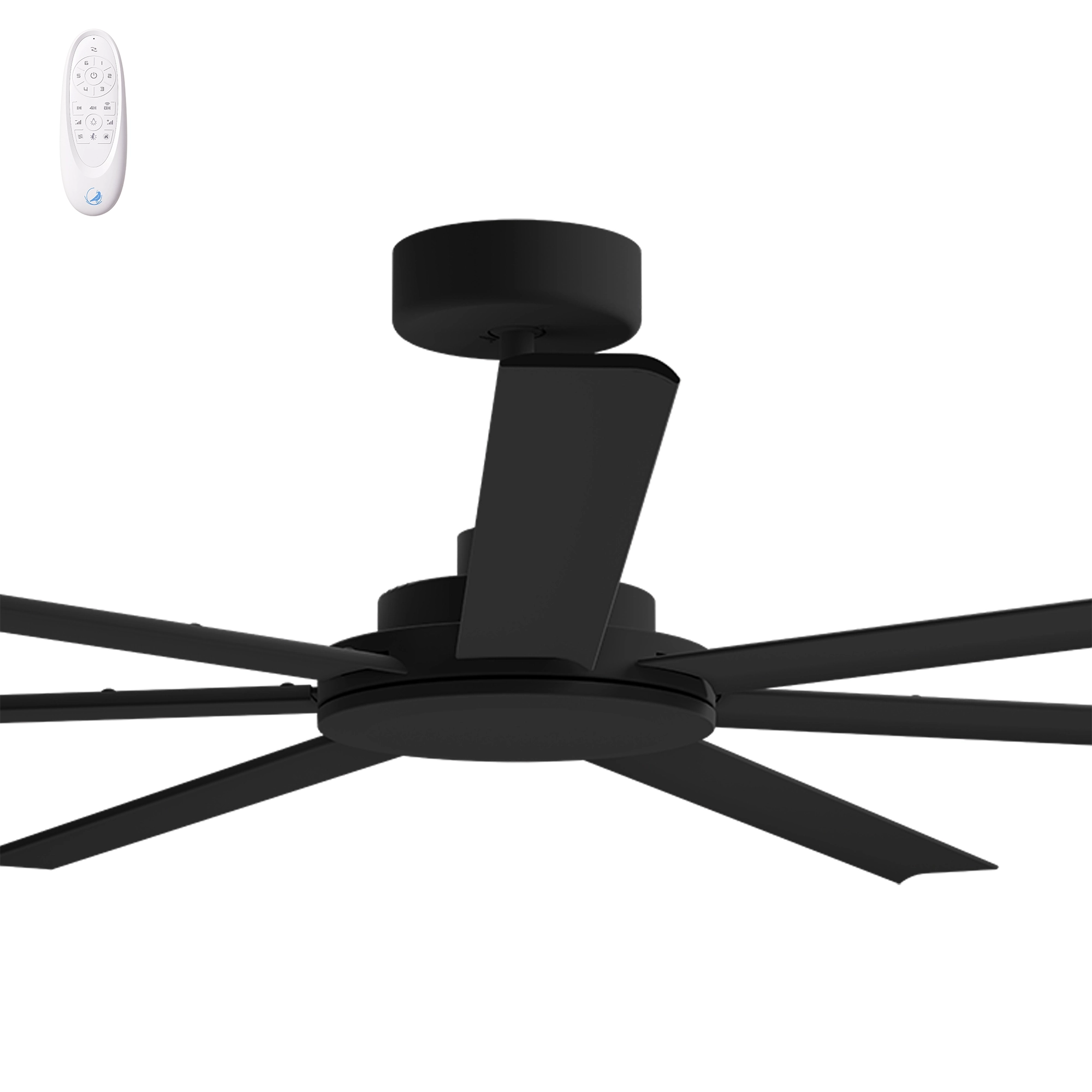 [ALU-780B-BK] Calibo Alula 80" (2032mm) 7 Blade Indoor/Outdoor DC Ceiling Fan & Remote (BLACK)