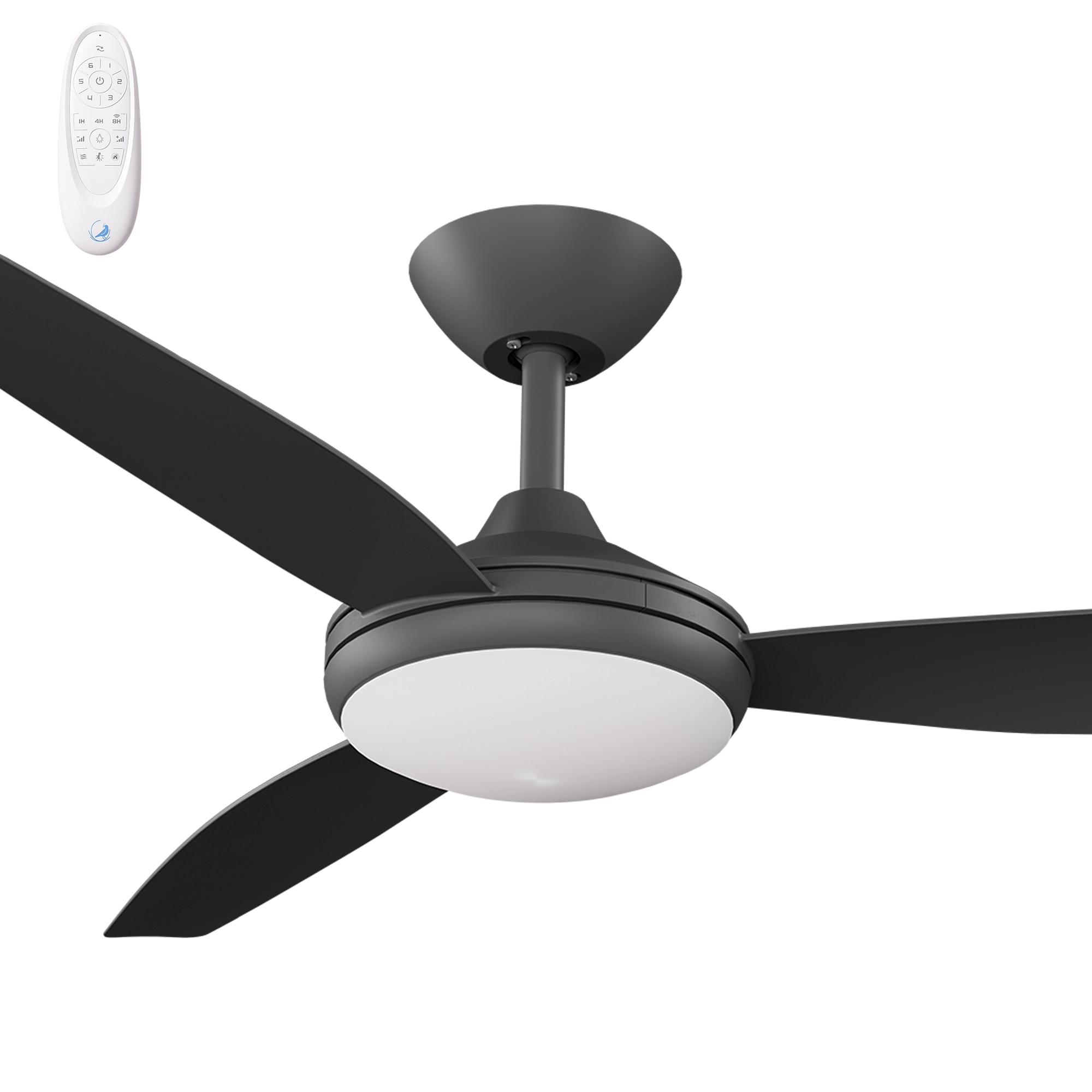 [CON-352B-BK-L] Calibo Condor 52" DC Smart Ceiling Fan with LED Light and Remote Control (BLACK)