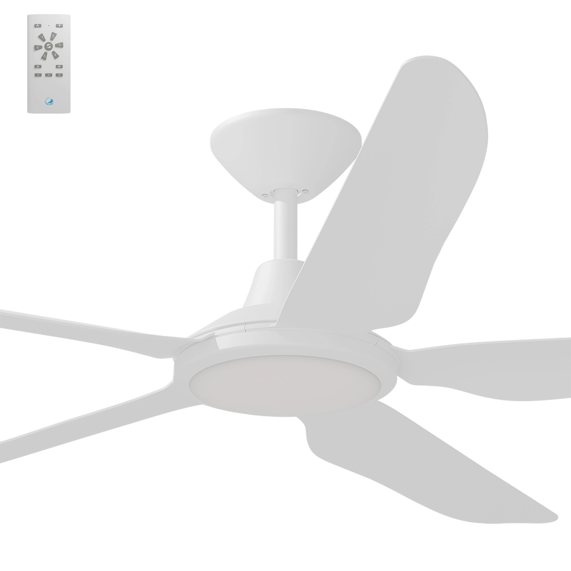 [STO-556-WH-L] Calibo Storm 56" (1430mm) 5 Blade 18W Tricolour LED Light Indoor/Outdoor DC Ceiling Fan & Remote (WHITE)