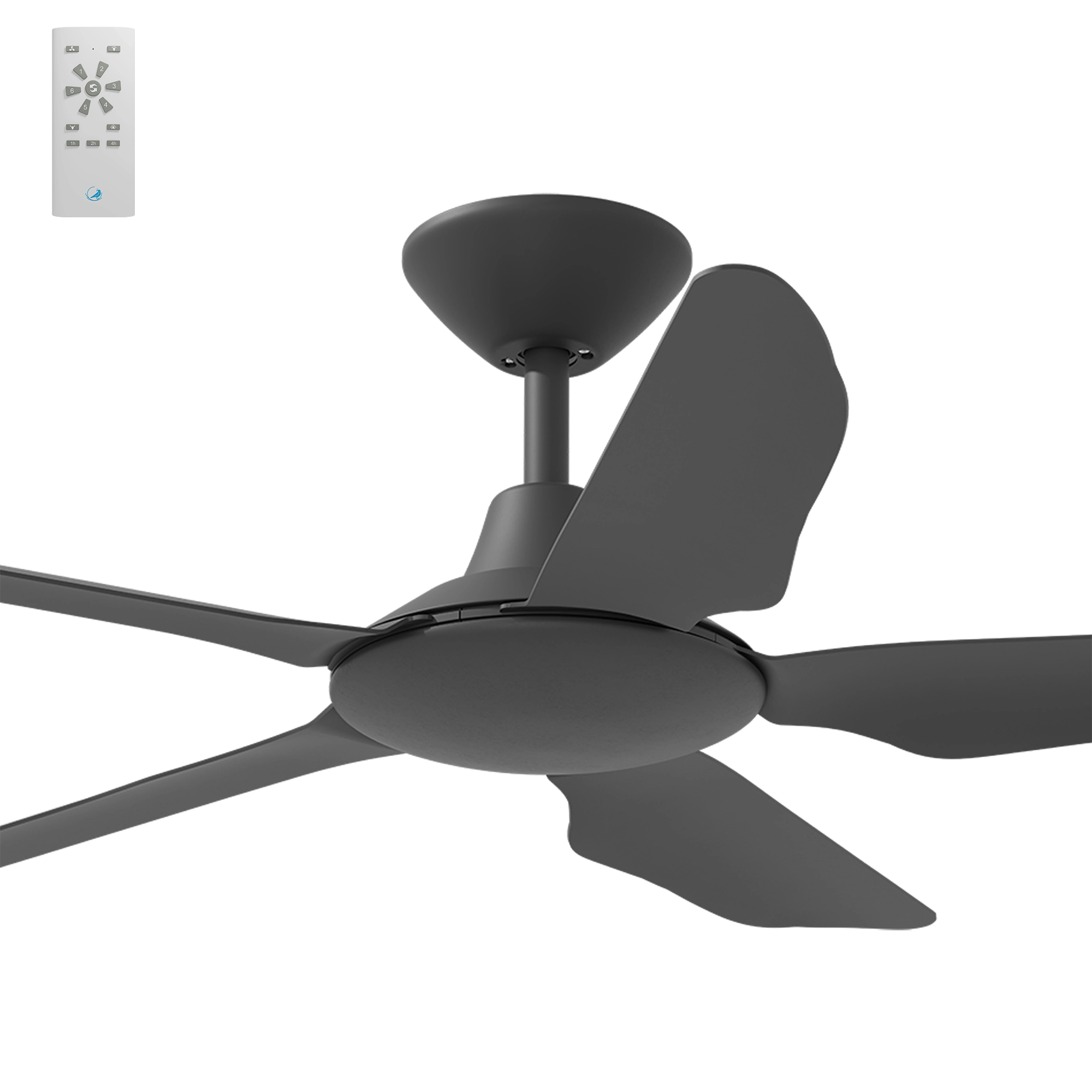 [STO-542-BK] Calibo Storm 42" (1070mm) 5 Blade Indoor/Outdoor DC Ceiling Fan & Remote (Black)