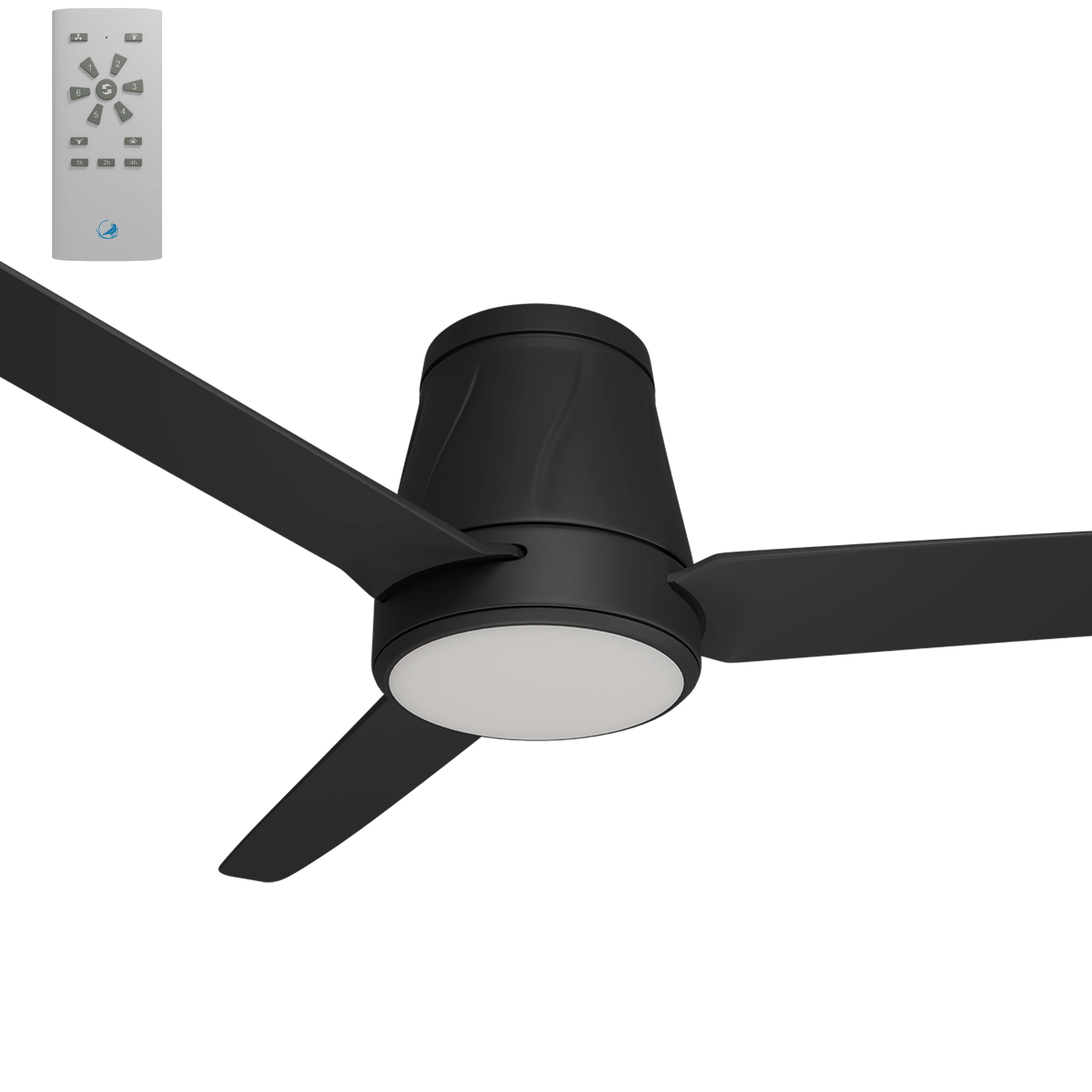 [PDC-350-BK-L] Calibo Profile 50" (1250mm) DC Low Profile Ceiling Fan with 18W CCT Dimmable Light and Remote