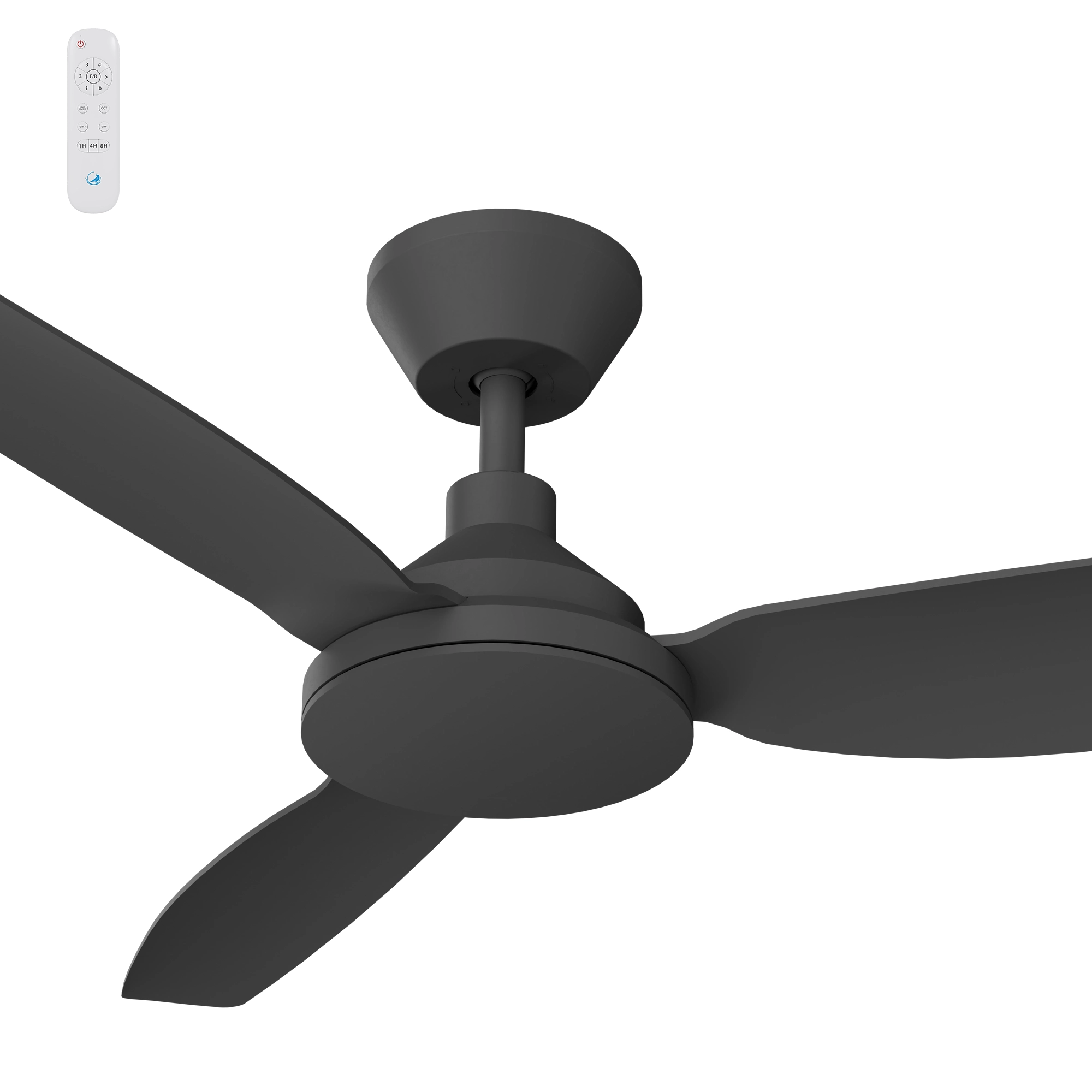 [CLA-352-BK] Calibo Clayfield 52" DC Ceiling Fan with Remote (Black)
