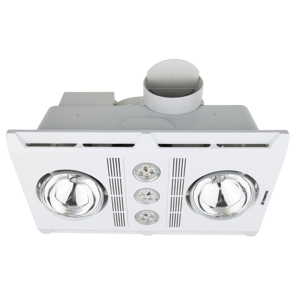 [MBHP2LW] Martec Profile Plus 2 Lamp 3 in 1 Bathroom Heater, Exhaust Fan & LED Light