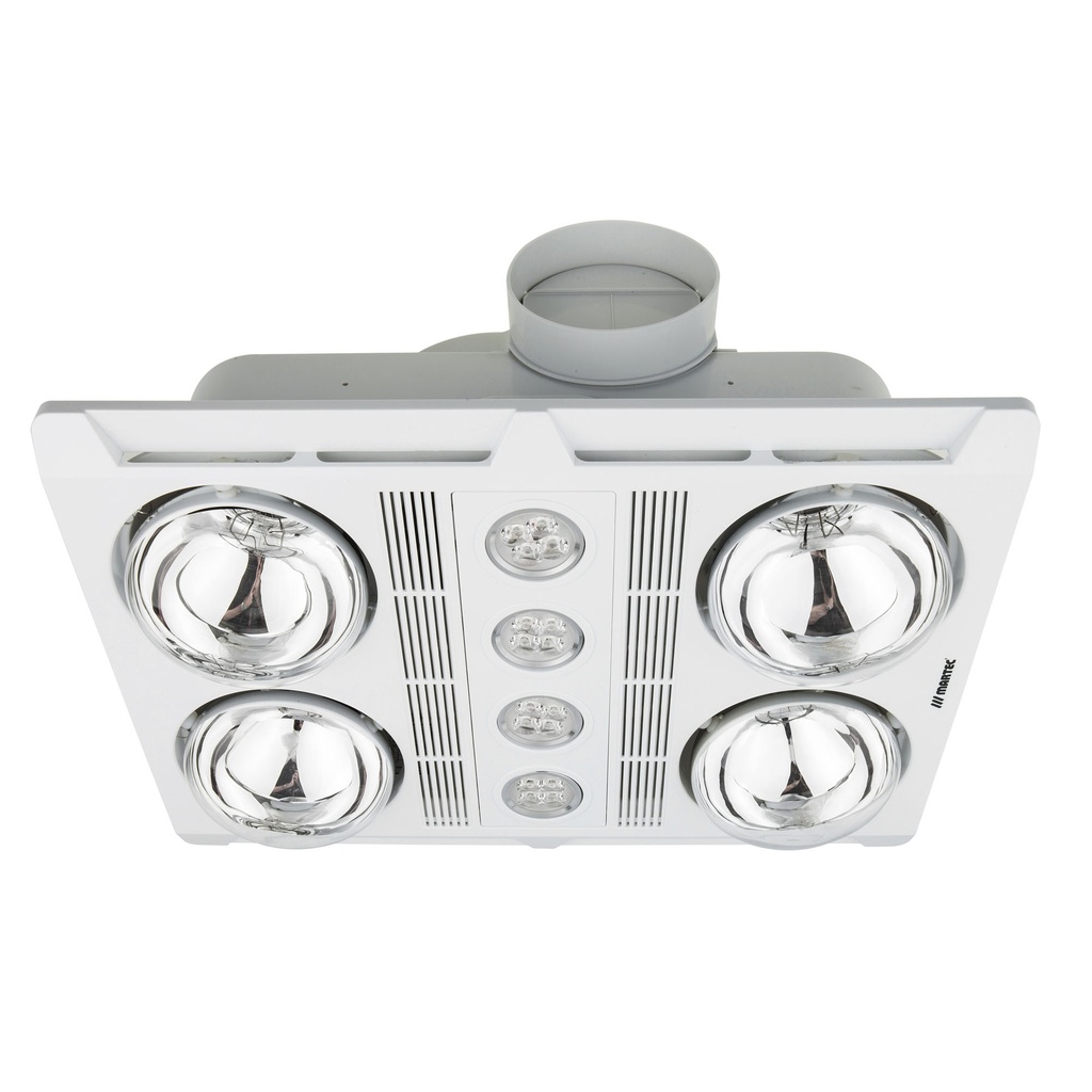 [MBHP4LW] Martec Profile Plus 4 Lamp 3 in 1 Bathroom Heater, Exhaust Fan & LED Light