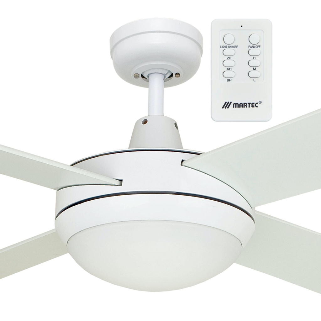 [PACKAGE LIFESTYLE DLS1344W MPREMS] Martec Lifestyle 52" Ceiling Fan With 2 X E27 Light + Premier Remote (white)