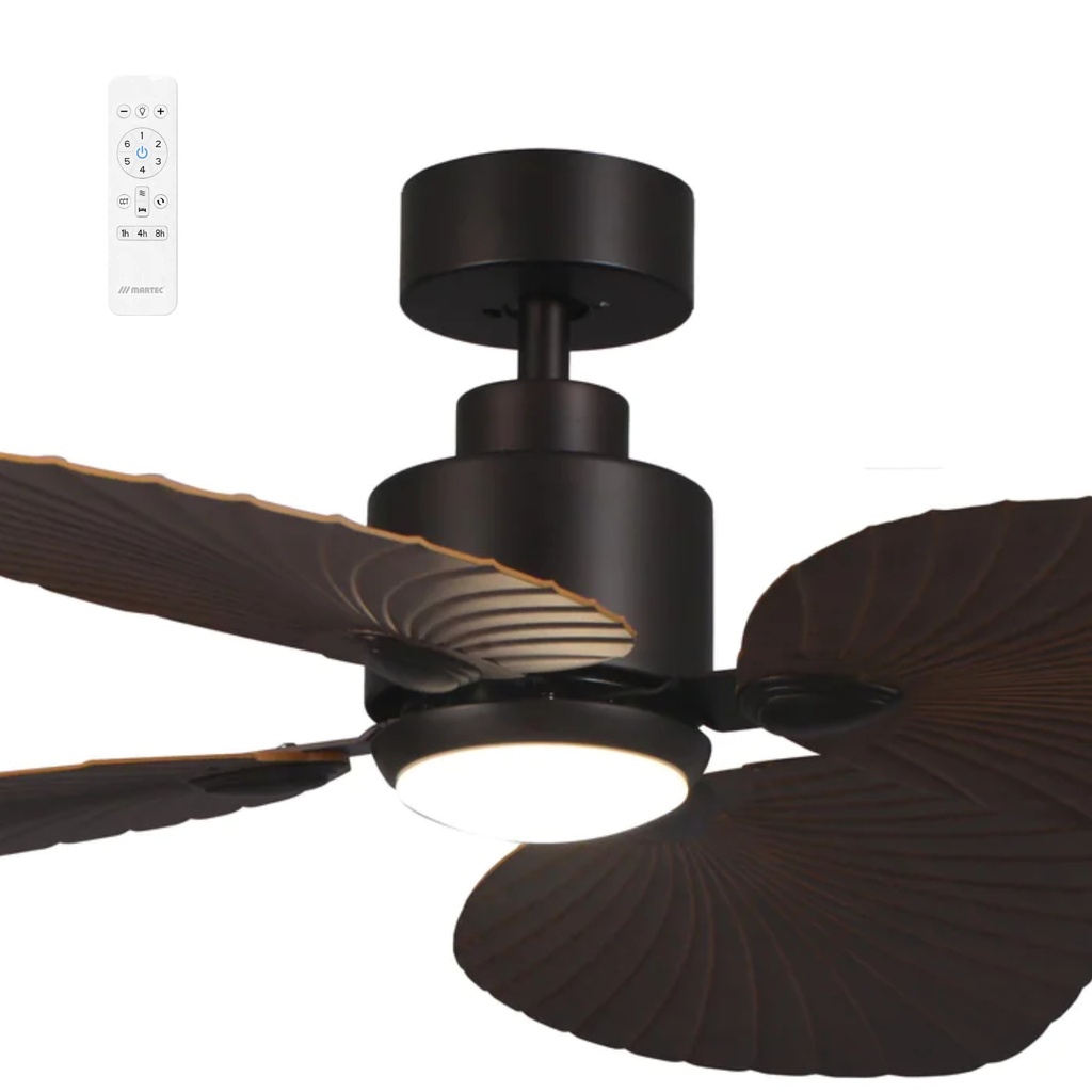 [MKDC1243OB] Martec Kingston 50" Smart DC Ceiling Fan with 20W CCT LED Light and Remote (Old BRonze & Walnut)