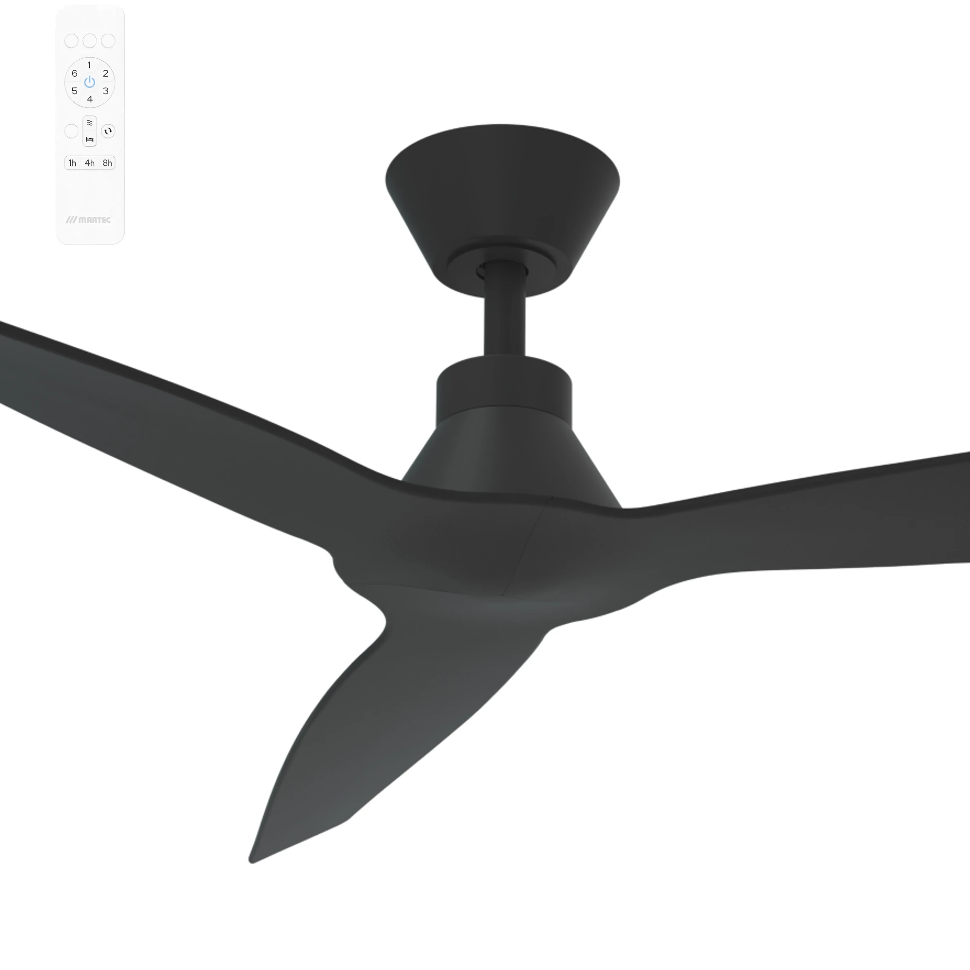 [MDCT133M] Martec Smart Triumph 52" DC Ceiling Fan with Wifi Remote Control (Black)