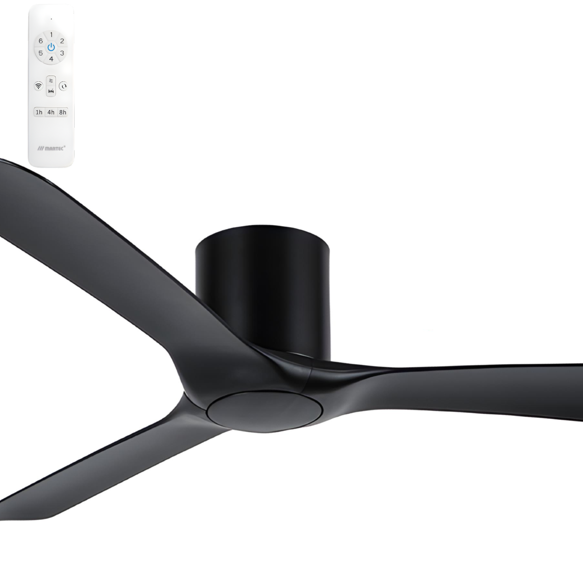 [MFDC133M] Martec Fresno 52" DC Smart Hugger Ceiling Fan with WiFi Remote (Black)
