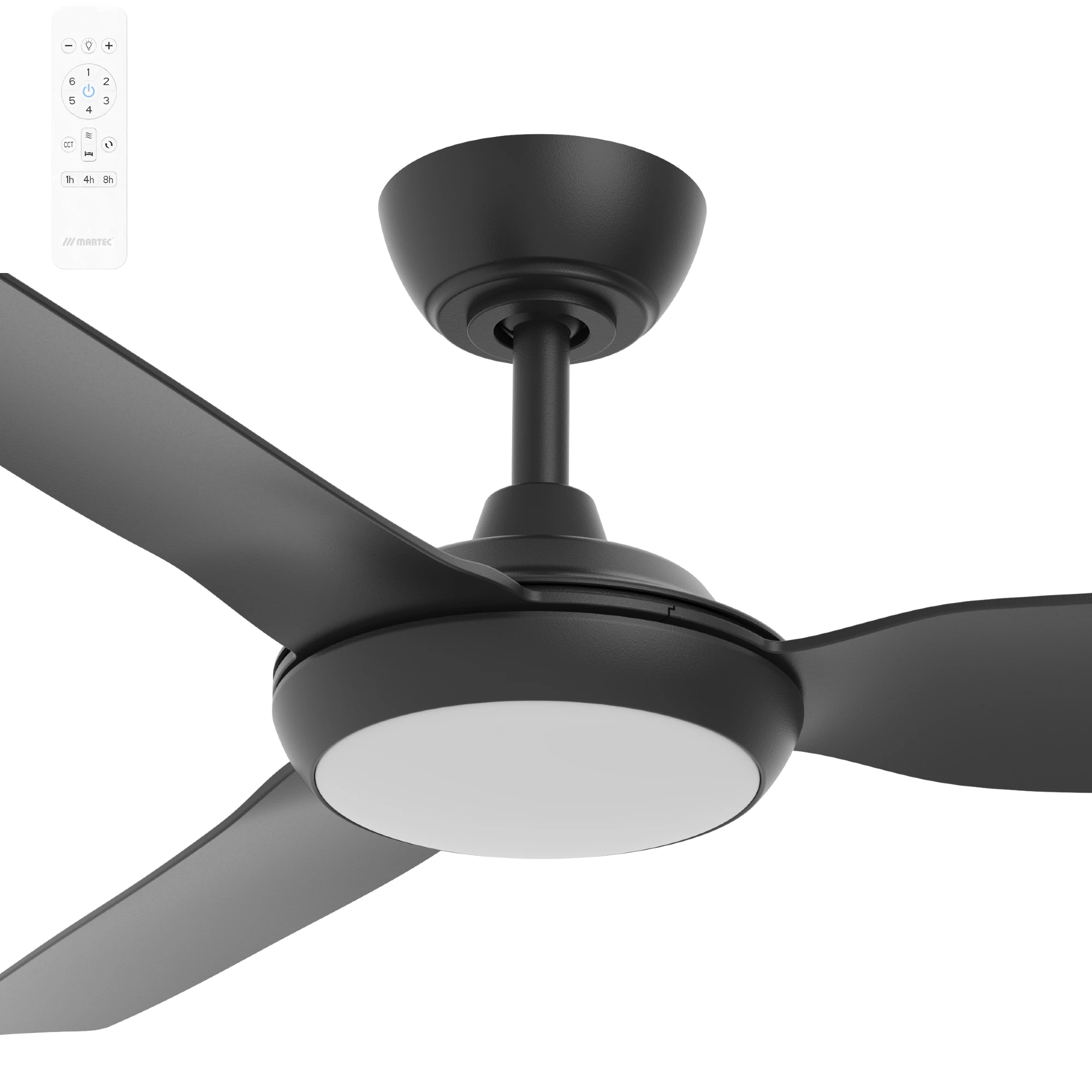 [MVDC1233M] Martec Viper 3 Blade 48" DC Smart WiFi Ceiling Fan with LED Light and Remote (Black)