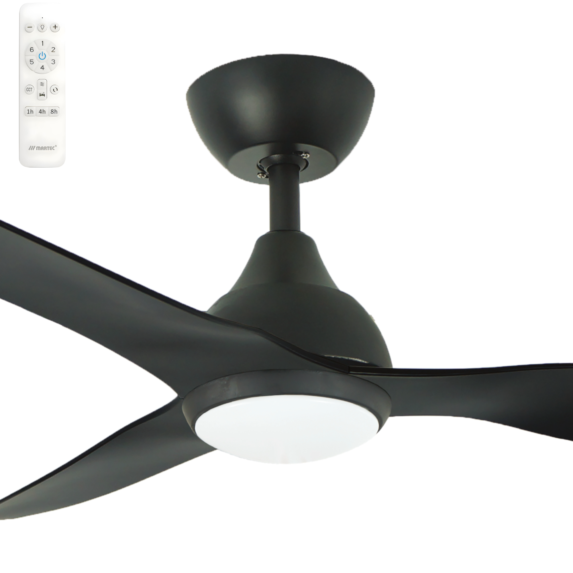 [MADC1333MMR] Martec Avoca 52" DC Smart WiFi Ceiling Fan with LED Light and Remote (Black)