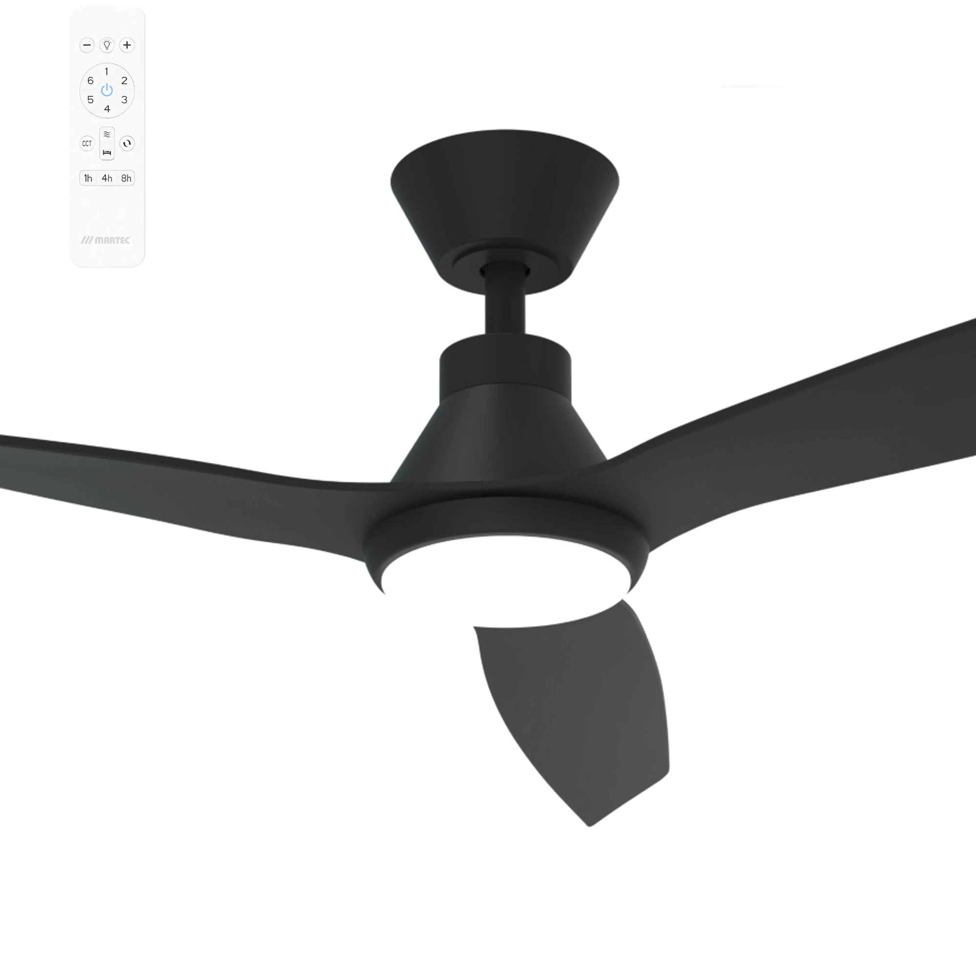 [MDCT1333M] Martec Smart Triumph 52" DC Ceiling Fan with 20W Dimmable LED Light and Wifi Remote Control (Black)