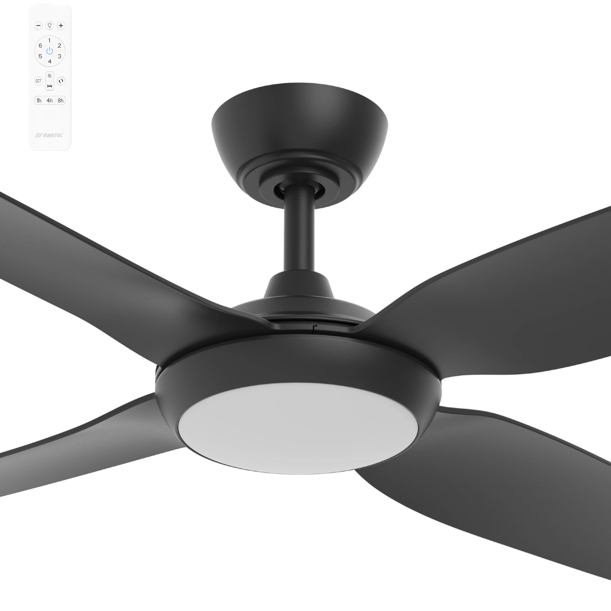 Martec Viper 4 Blade 48" DC Smart WiFi Ceiling Fan with LED Light and Remote