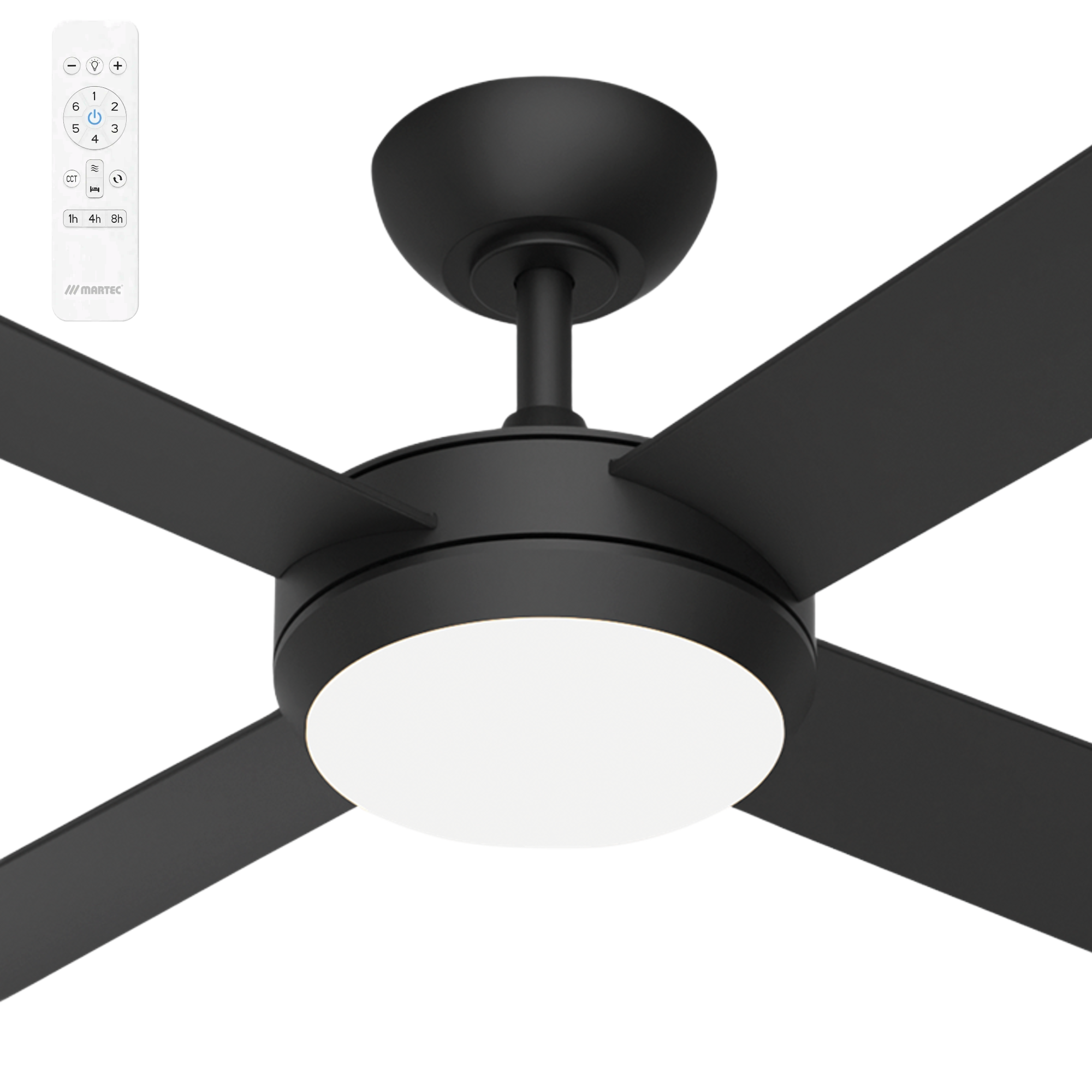 [MQDC1343MR] Martec Quantum 52" DC Ceiling Fan with Multi-CCT LED and Remote (Matte Black)