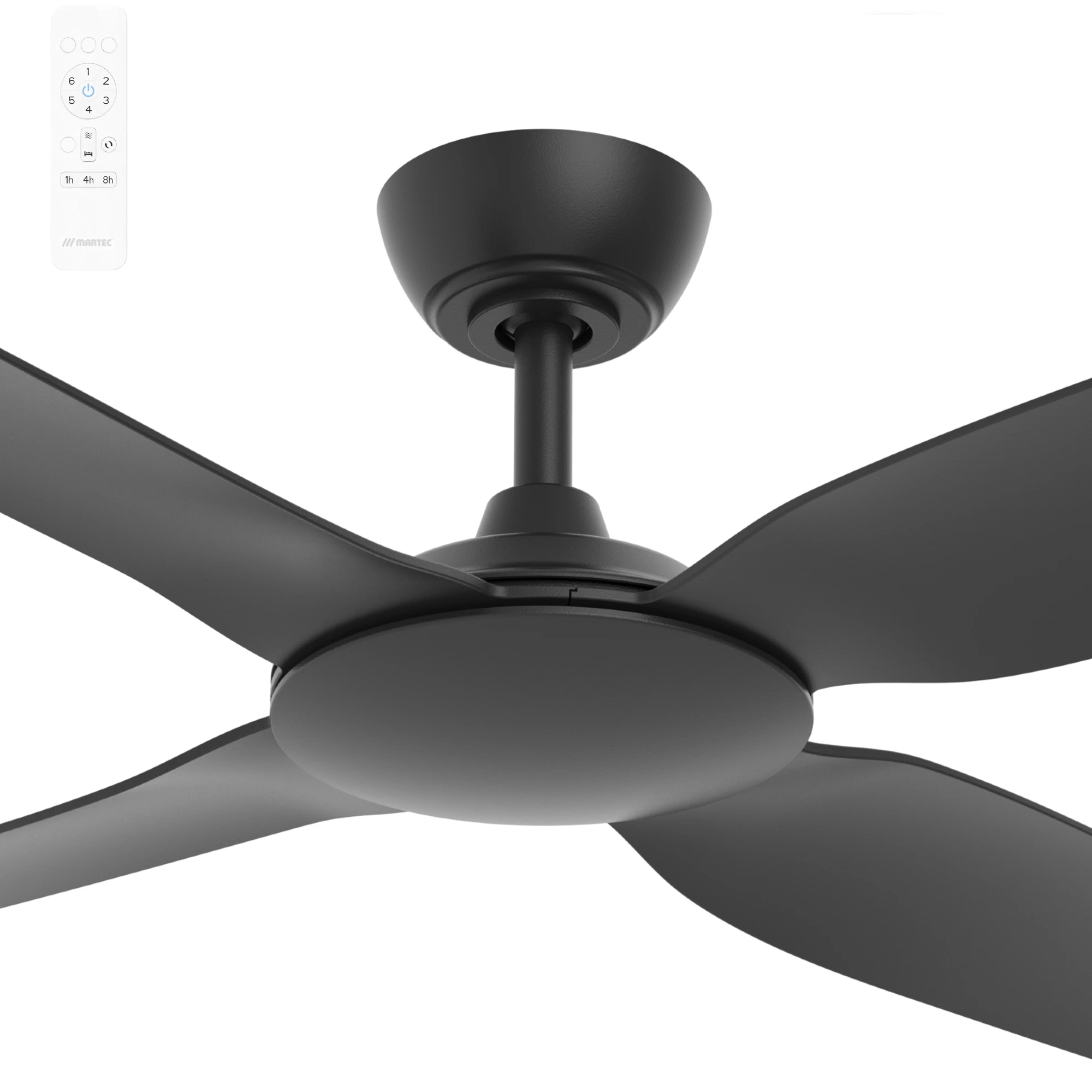 [MVDC124M] Martec Viper 4 Blade 48" DC Smart WiFi Ceiling Fan with Remote Control (Black)