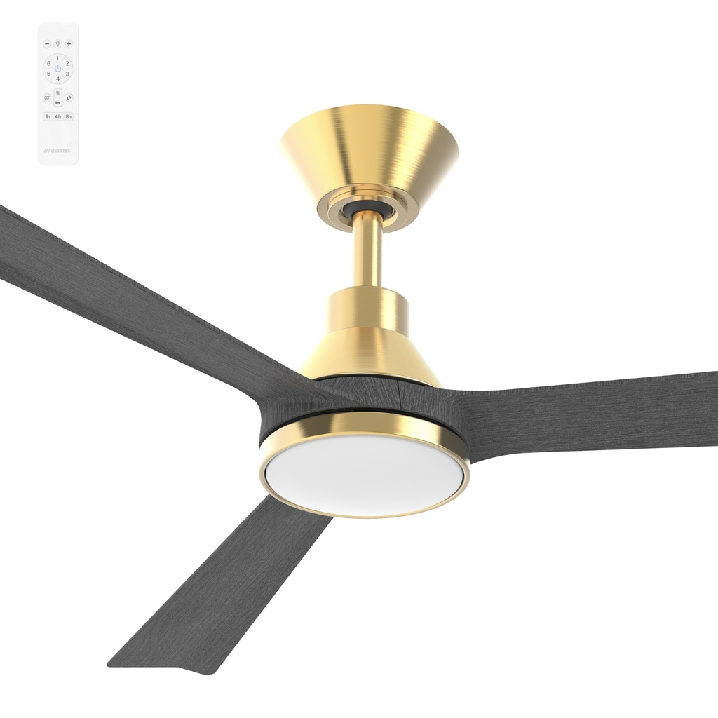 [MRDC1333ACH] Martec Smart Riviera 52" DC 3 Bladed Ceiling Fan With 18W CCT LED Dimmable Light & Remote