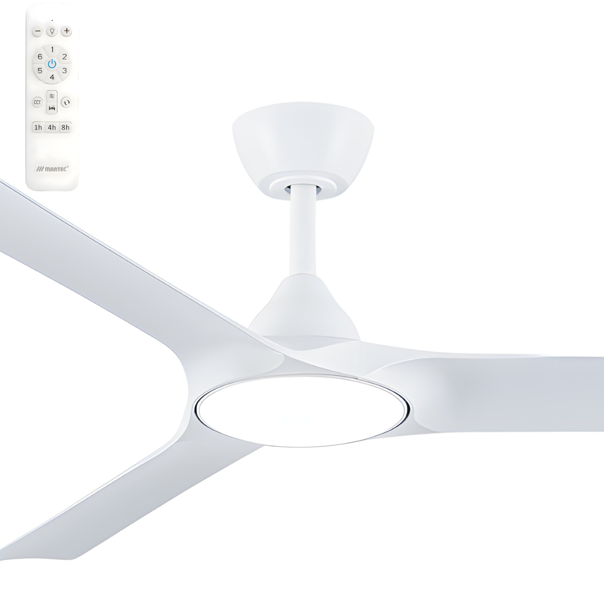 [MDCA1333W] Martec Alpine 52" DC Smart Ceiling Fan with LED Light and WiFi Remote (white)