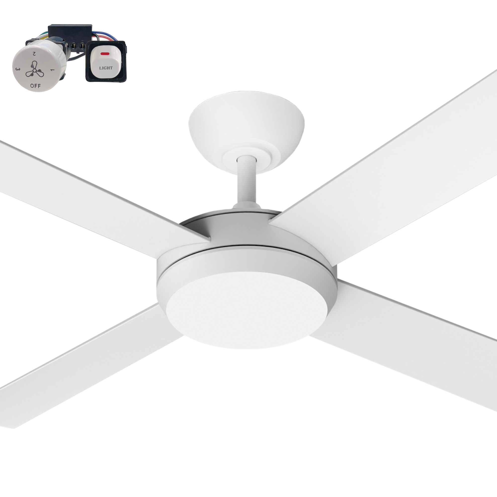 [MPDC1343W] Martec Proton 52" DC Ceiling Fan with LED Light and Wall Control