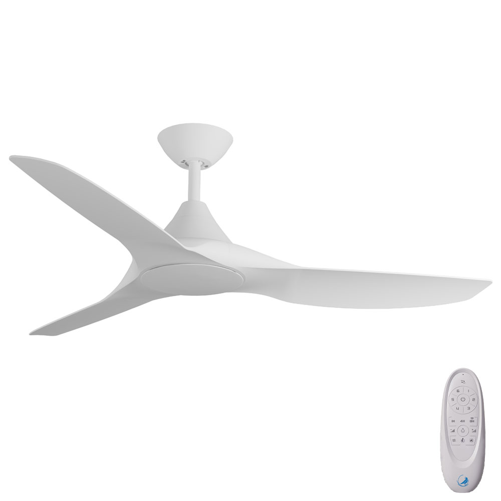 CloudFan SMART DC Ceiling Fan by Calibo with Remote – White 52″