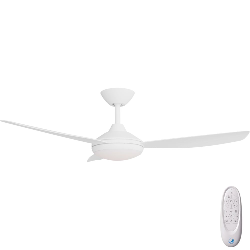 [W-CFADCO12LWH-WH] Condor DC SMART Ceiling Fan by Calibo with LED Light – White 48″