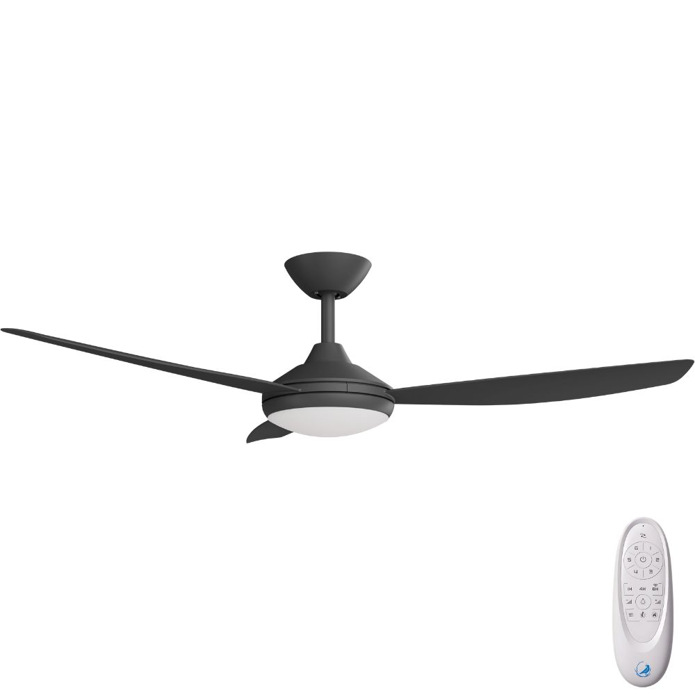 Condor DC SMART Ceiling Fan by Calibo with LED Light – Black 52″